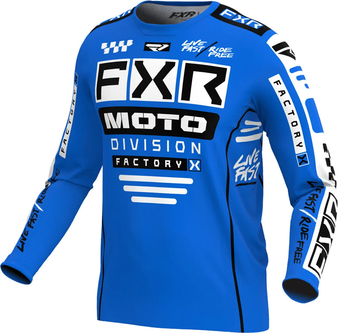 FXR Podium Gladiator 2024 Motocross Jersey blue/black/white