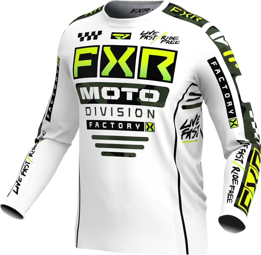 FXR Podium Gladiator 2024 Motocross Jersey white/camouflage
