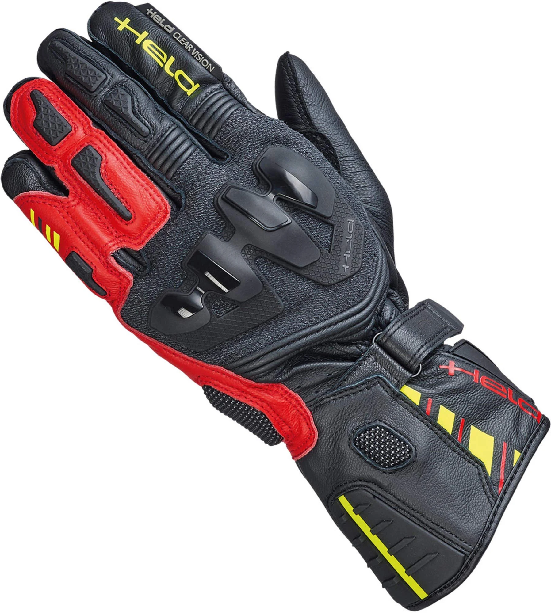 Held Evo-Thrux 3 Motorcycle Gloves black/white/red