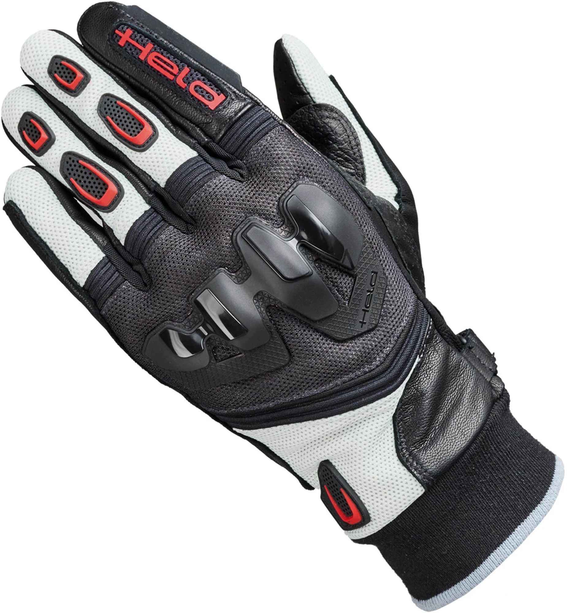 Held Sambia KTC 2 Adventure Motorcycle Gloves grey/black/red