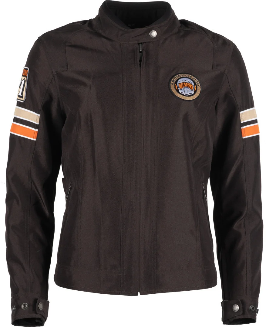 Helstons Grid Ladies Motorcycle Textile Jacket dark brown