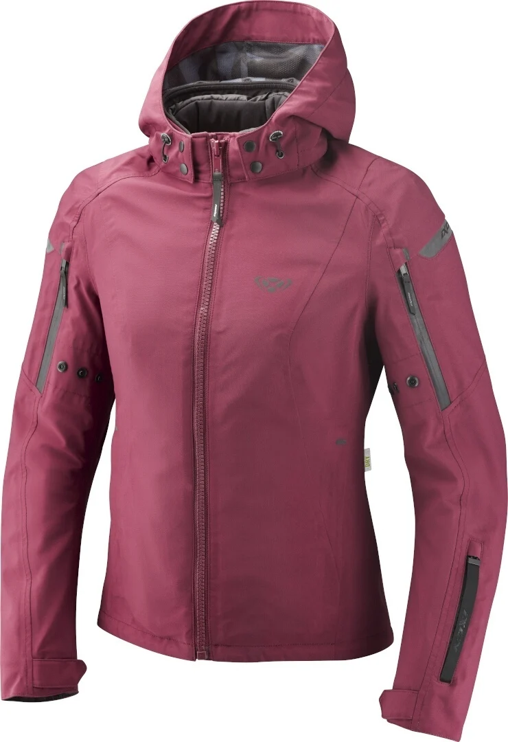 Ixon Burning Ladies Motorcycle Textile Jacket burgundy red