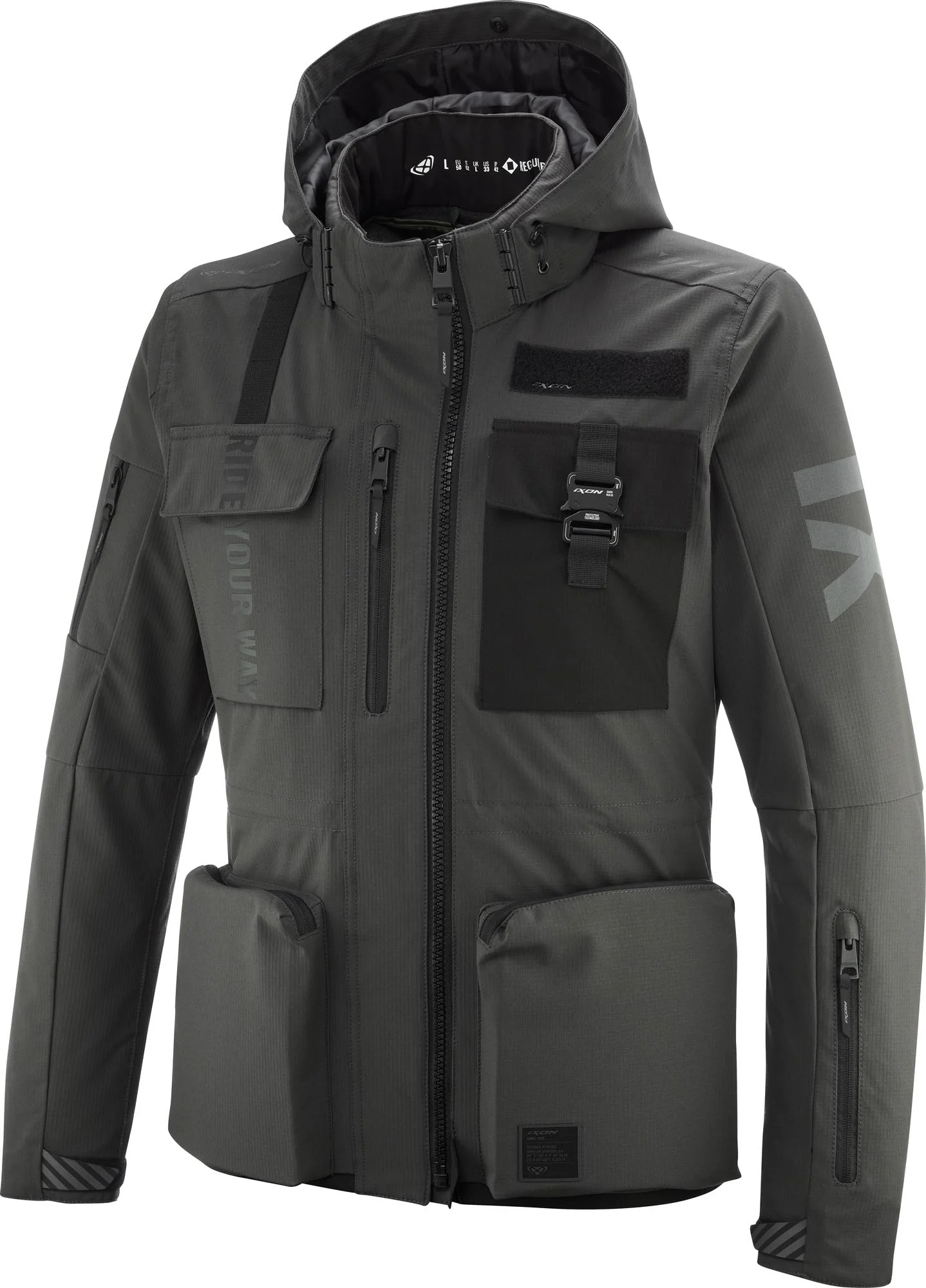 Ixon Darkrise waterproof Motorcycle Textile Jacket anthracite/black