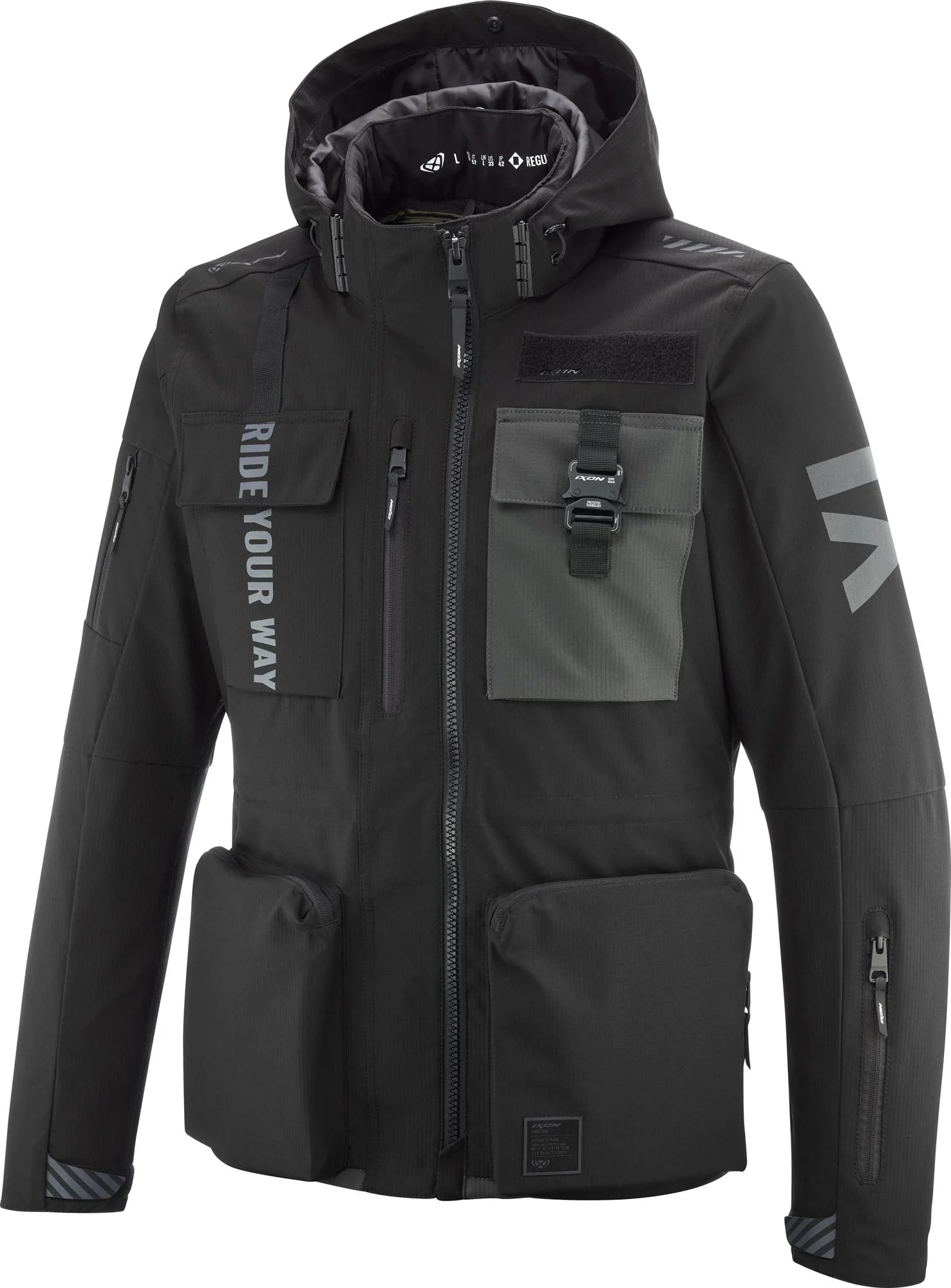 Ixon Darkrise waterproof Motorcycle Textile Jacket black/anthracite