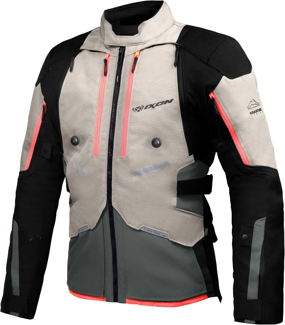 Ixon Vidar Motorcycle Textile Jacket black/beige/red