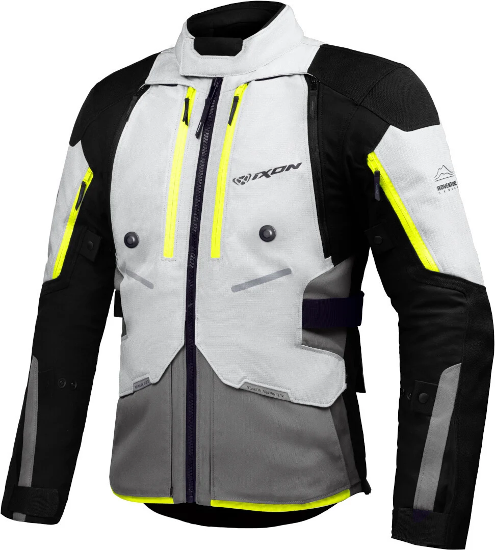 Ixon Vidar Motorcycle Textile Jacket black/grey/yellow