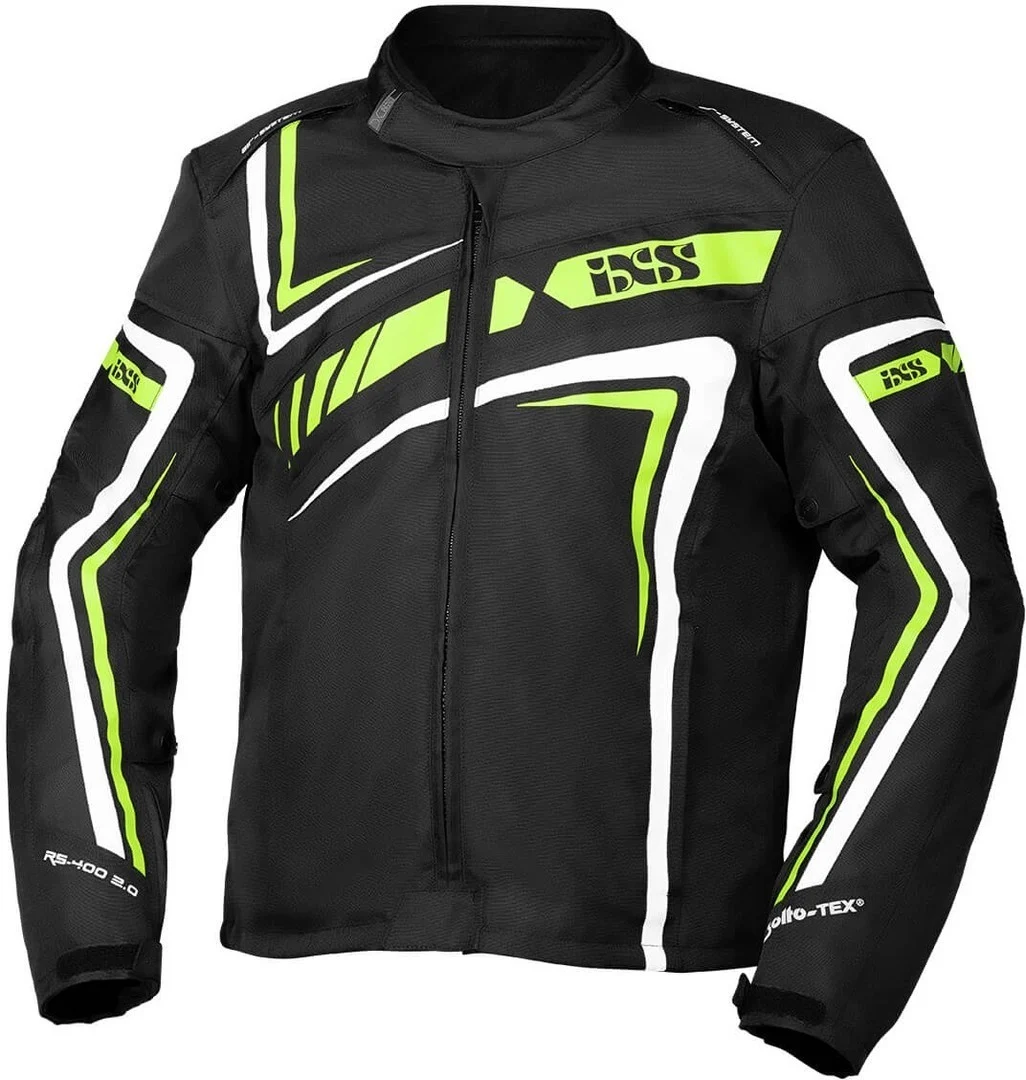 IXS Sport RS-400-ST 2.0 Motorcycle Textile Jacket black/green/white