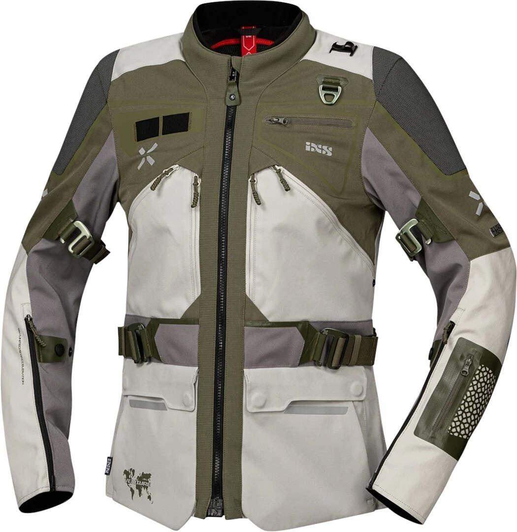 IXS Venture-Air 1.0 Ladies Motorcycle Textile Jacket green/grey