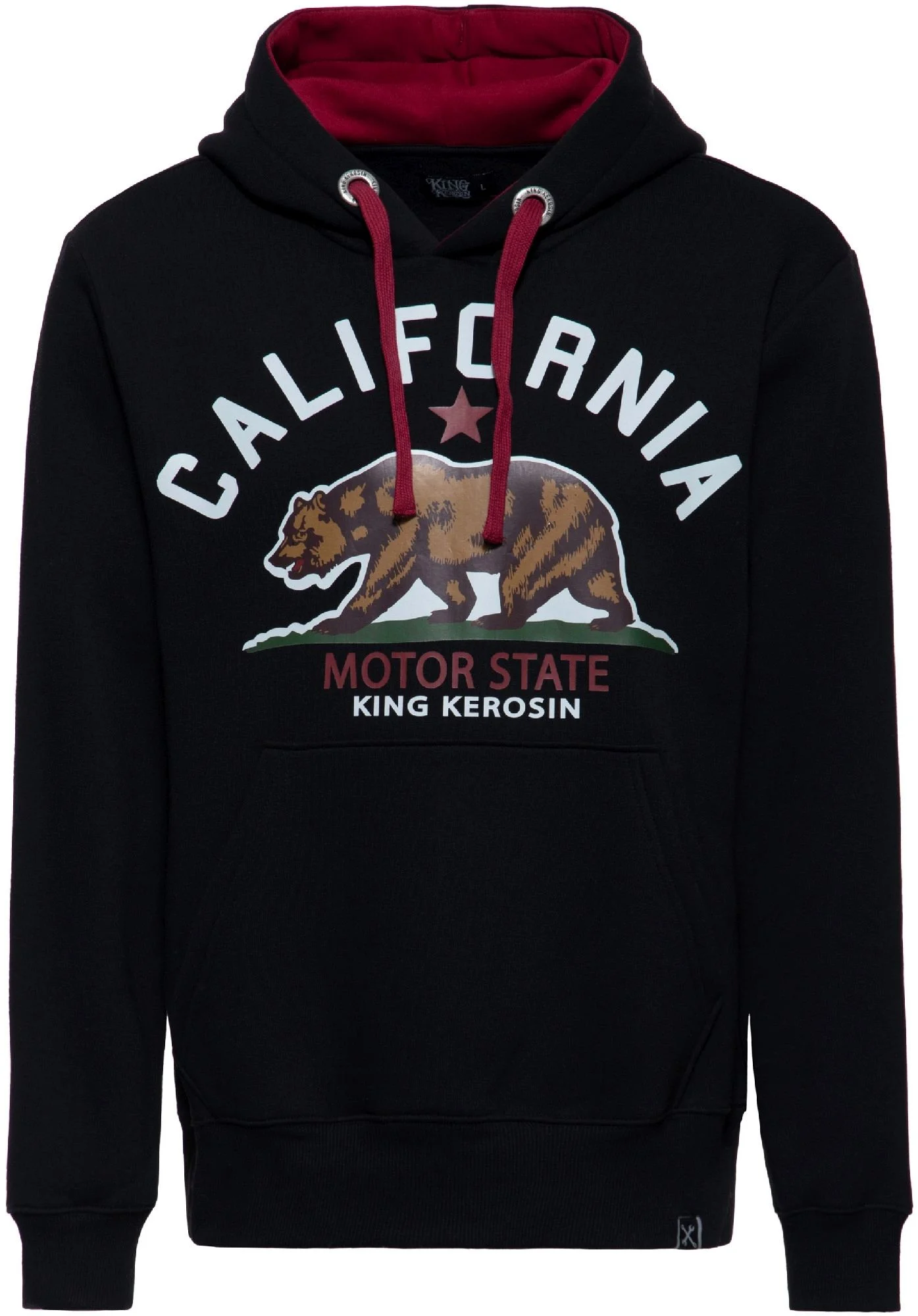 King Kerosin California Motor State Hoodie black