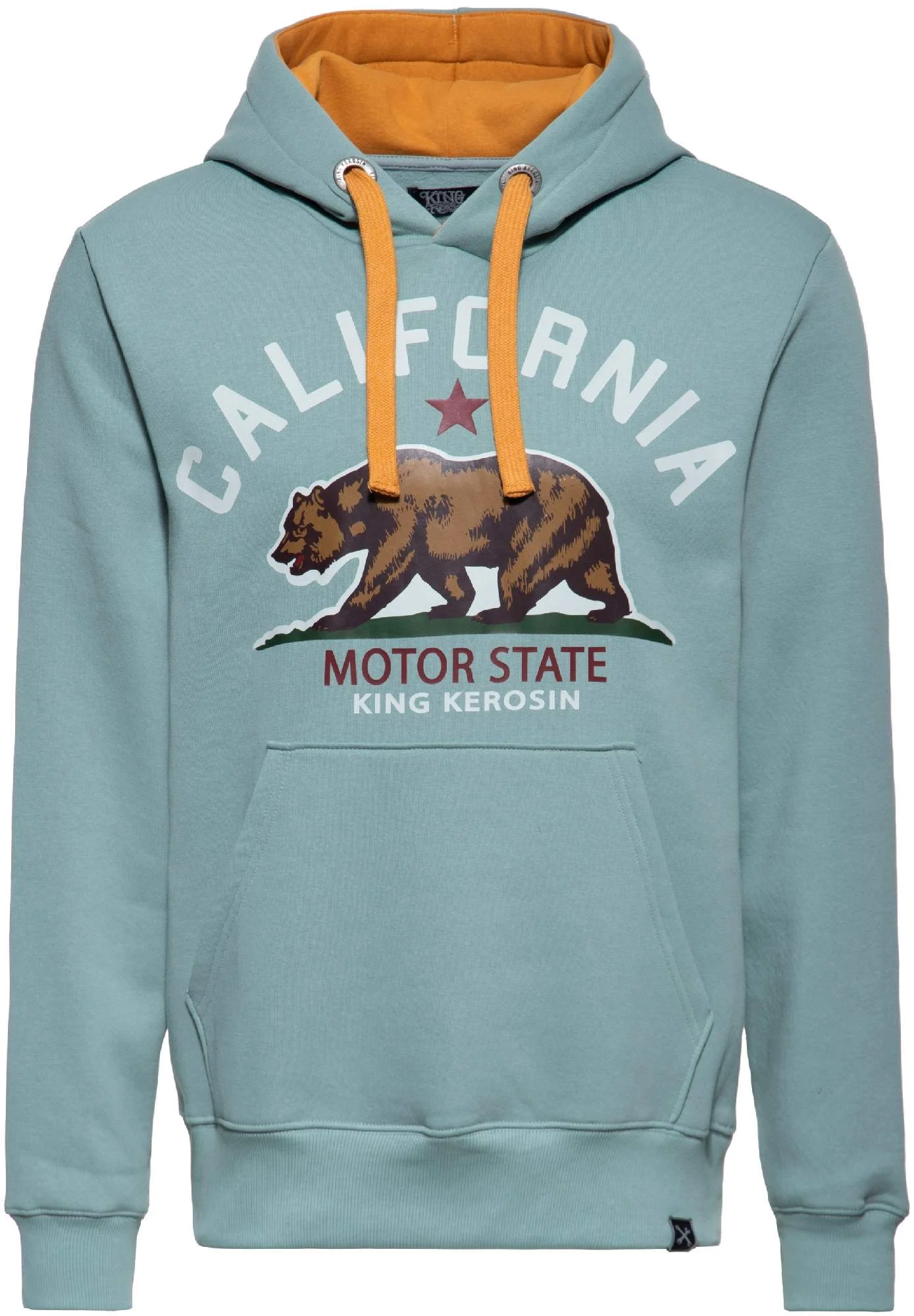 King Kerosin California Motor State Hoodie grey/blue