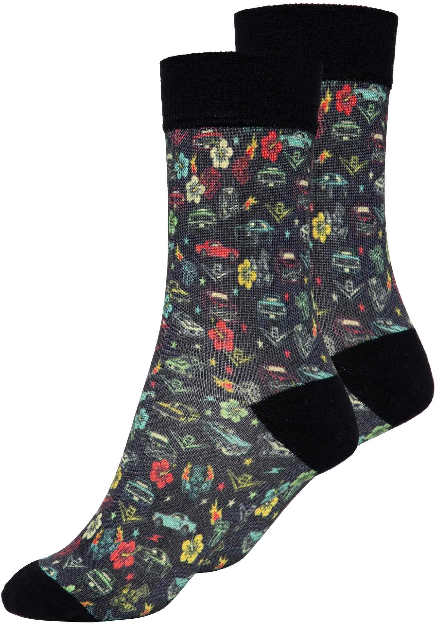 King Kerosin V8 Socks black/multicoloured