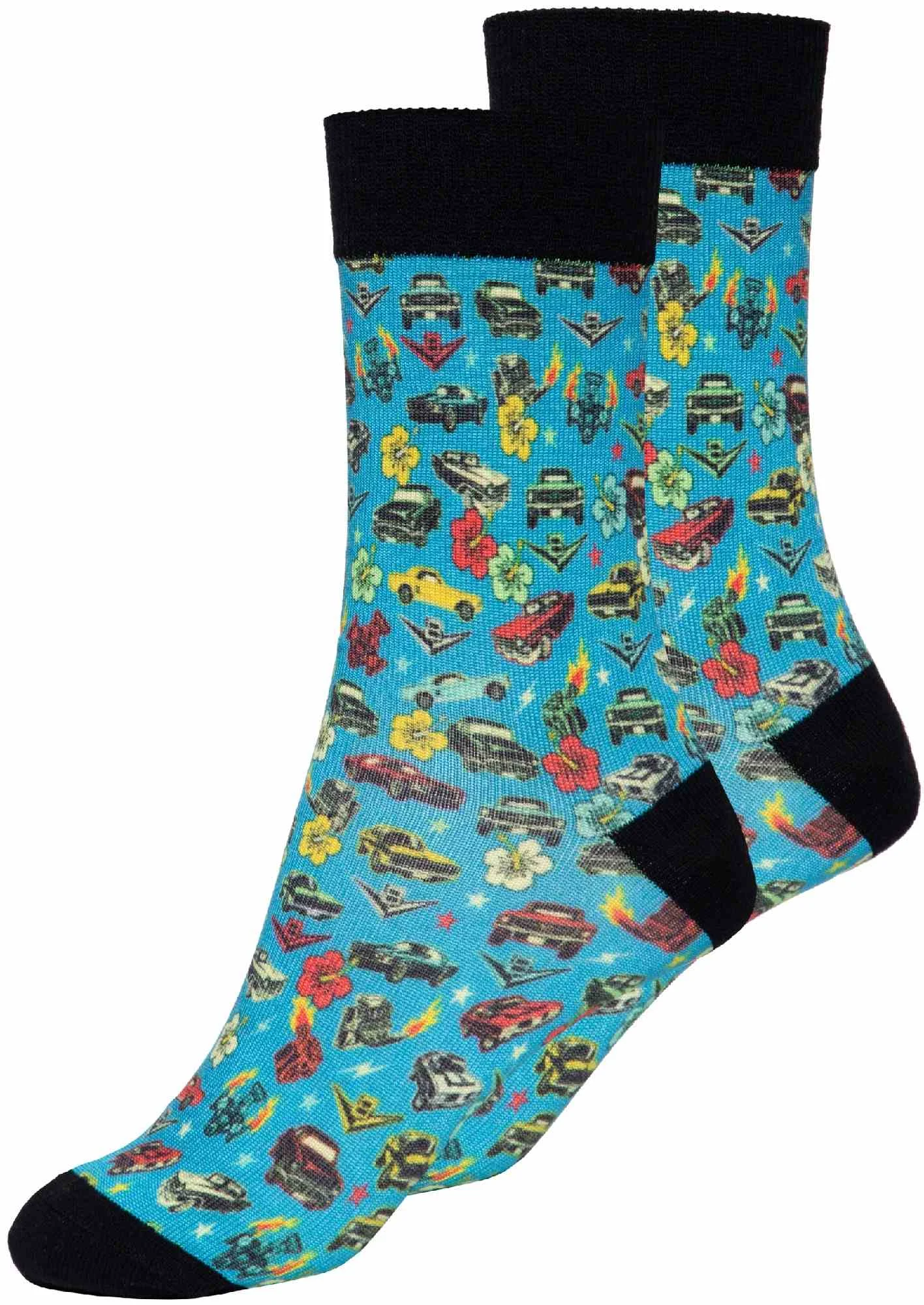 King Kerosin V8 Socks blue/multi