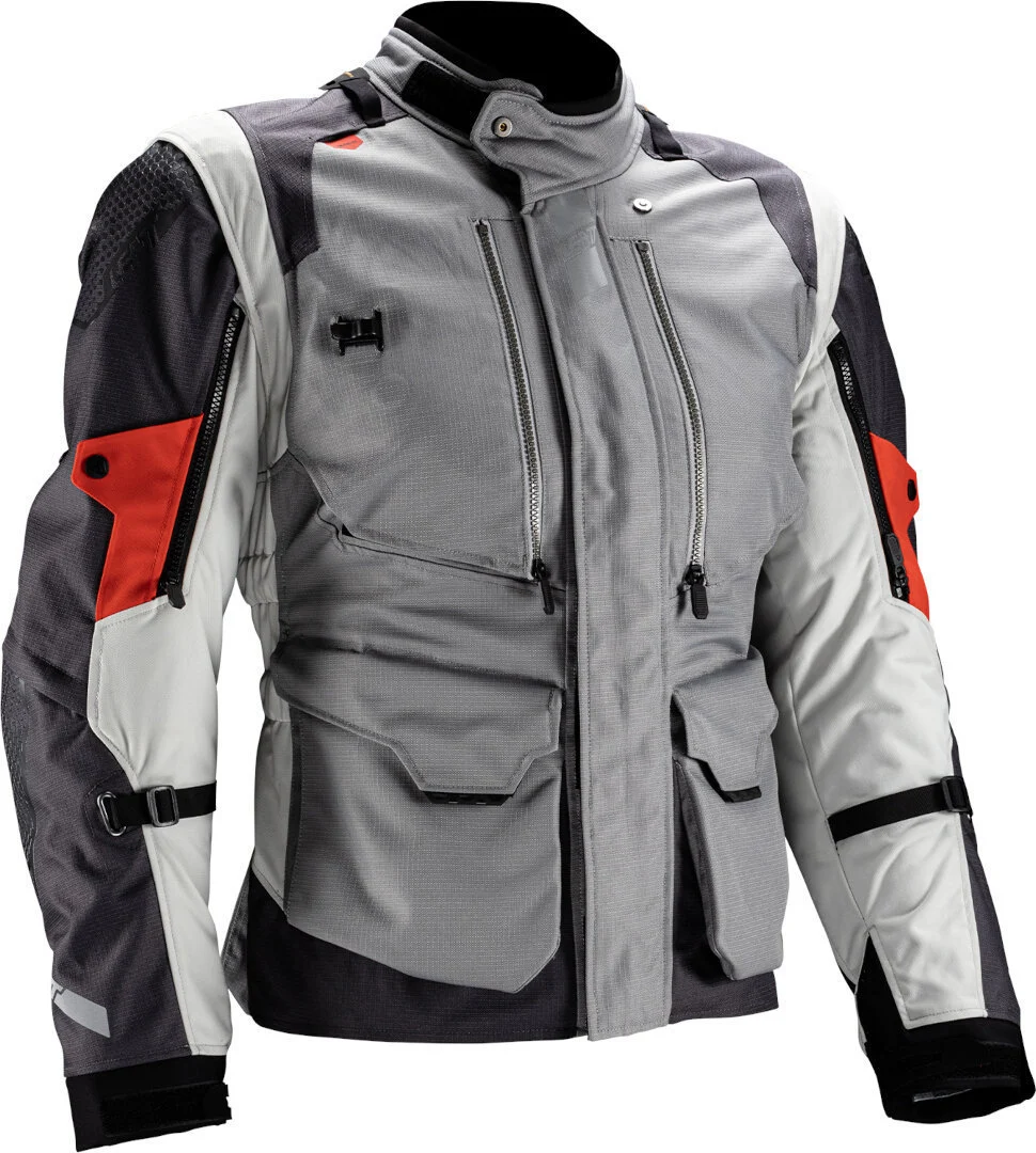 Leatt ADV Multitour 5.5 waterproof Motorcycle Textile Jacket grey/red