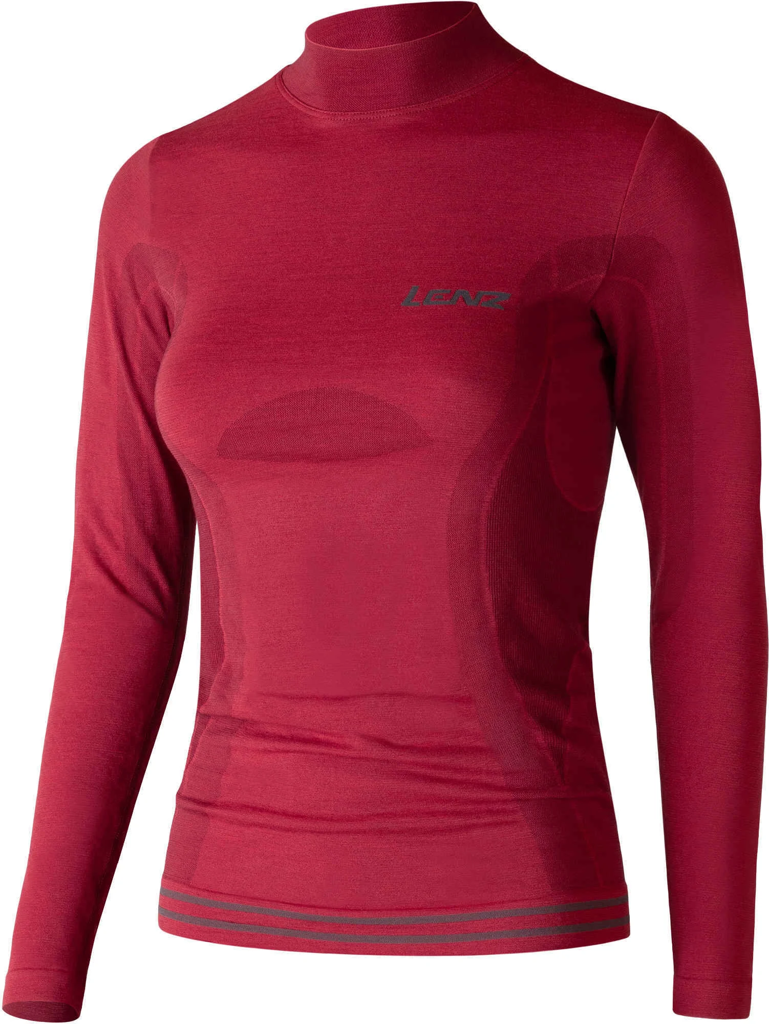 Lenz 6.0 Merino Turtle Neck Ladies Longsleeve Shirt dark red
