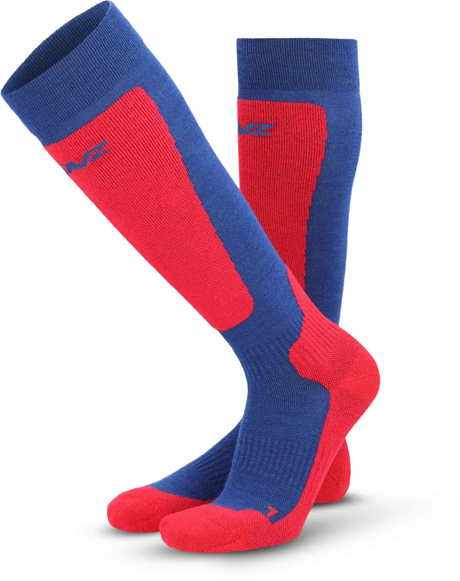 Lenz Think About Merino Winter 3 Socks blue/red