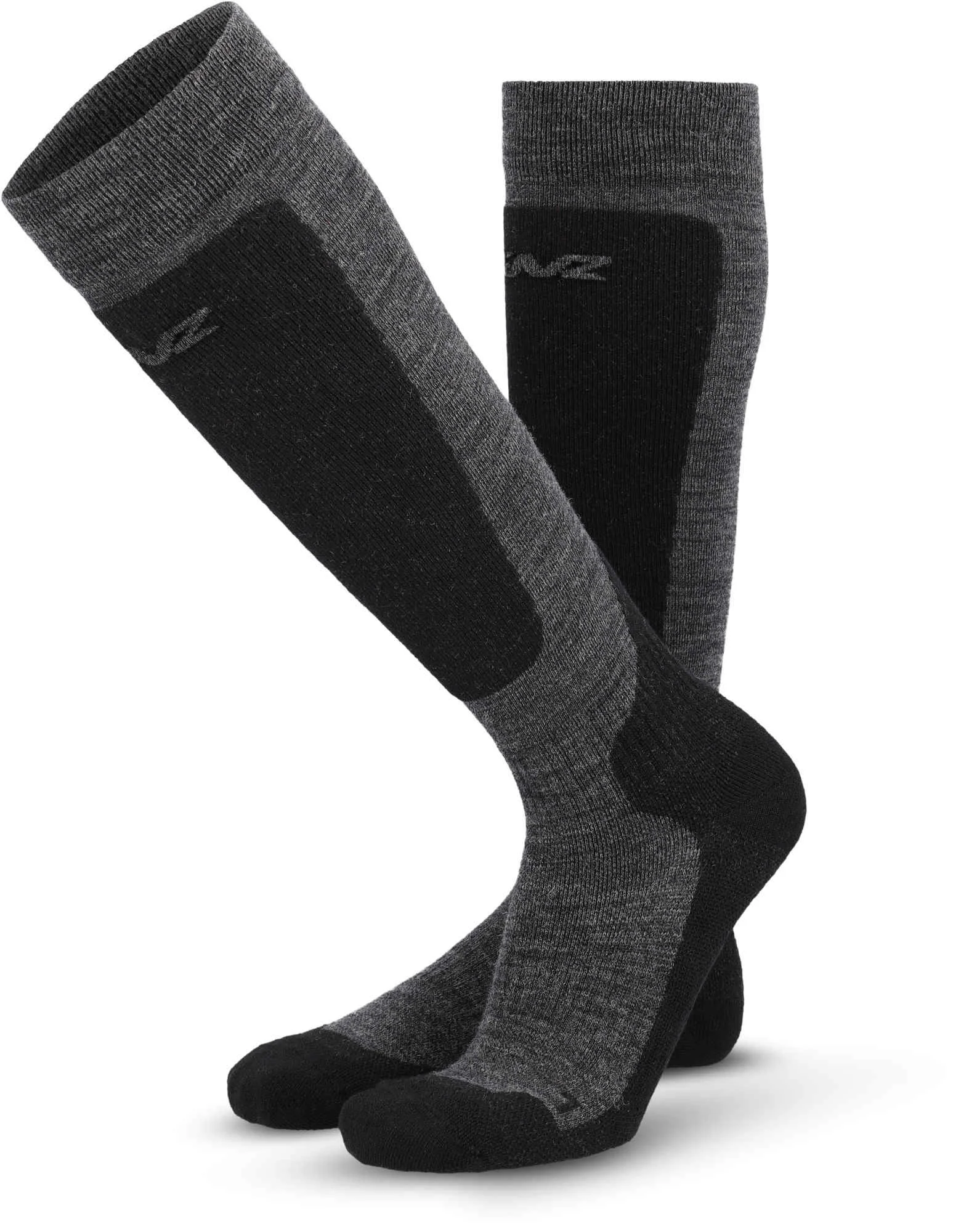 Lenz Think About Merino Winter 3 Socks  grey/black