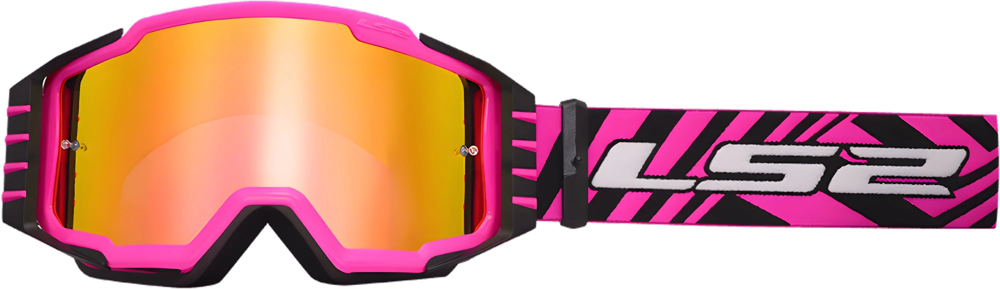 LS2 Charger Pro Motocross Goggles hotpink