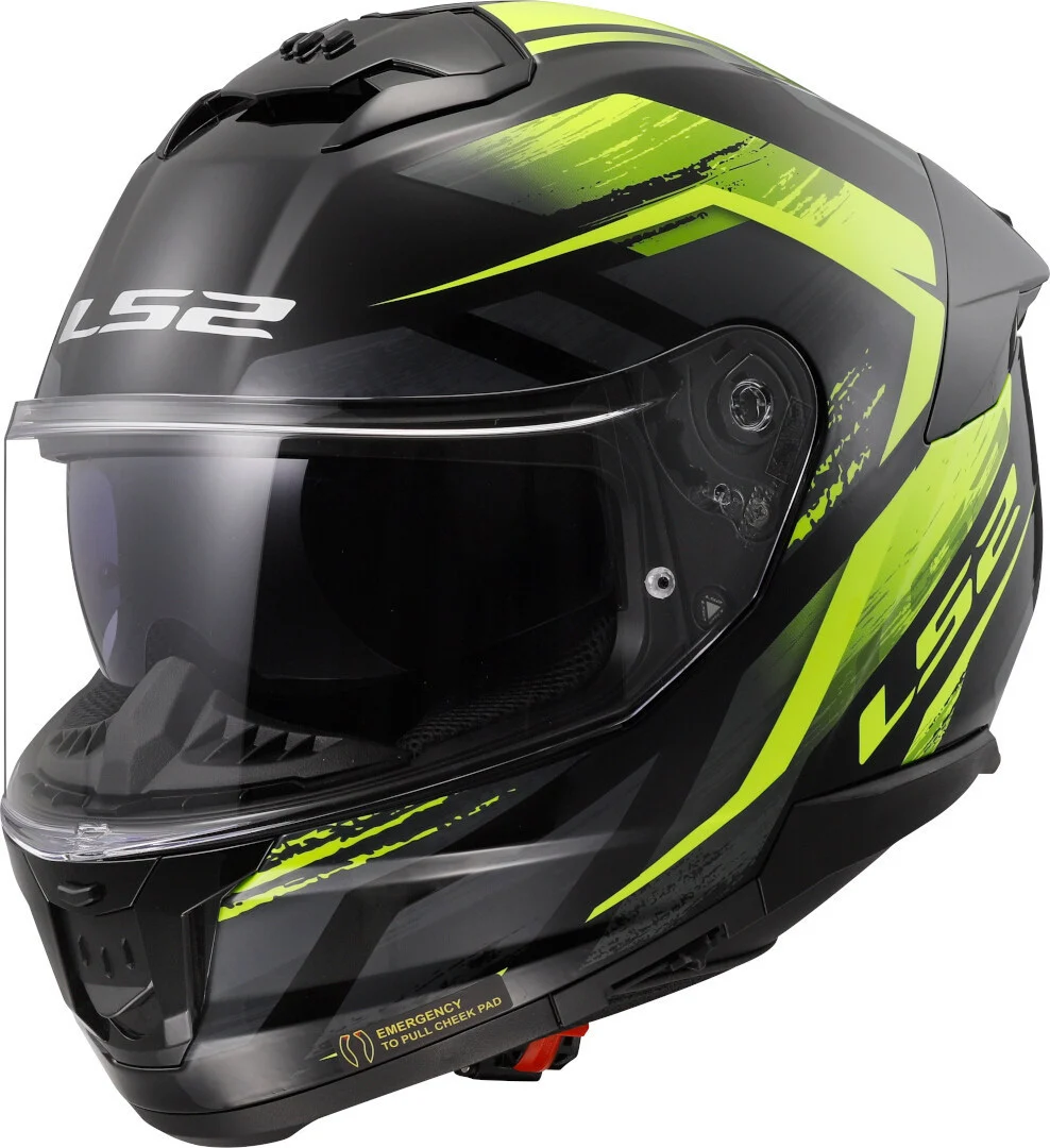 LS2 FF808 Stream II Fury Helmet black/neon/yellow