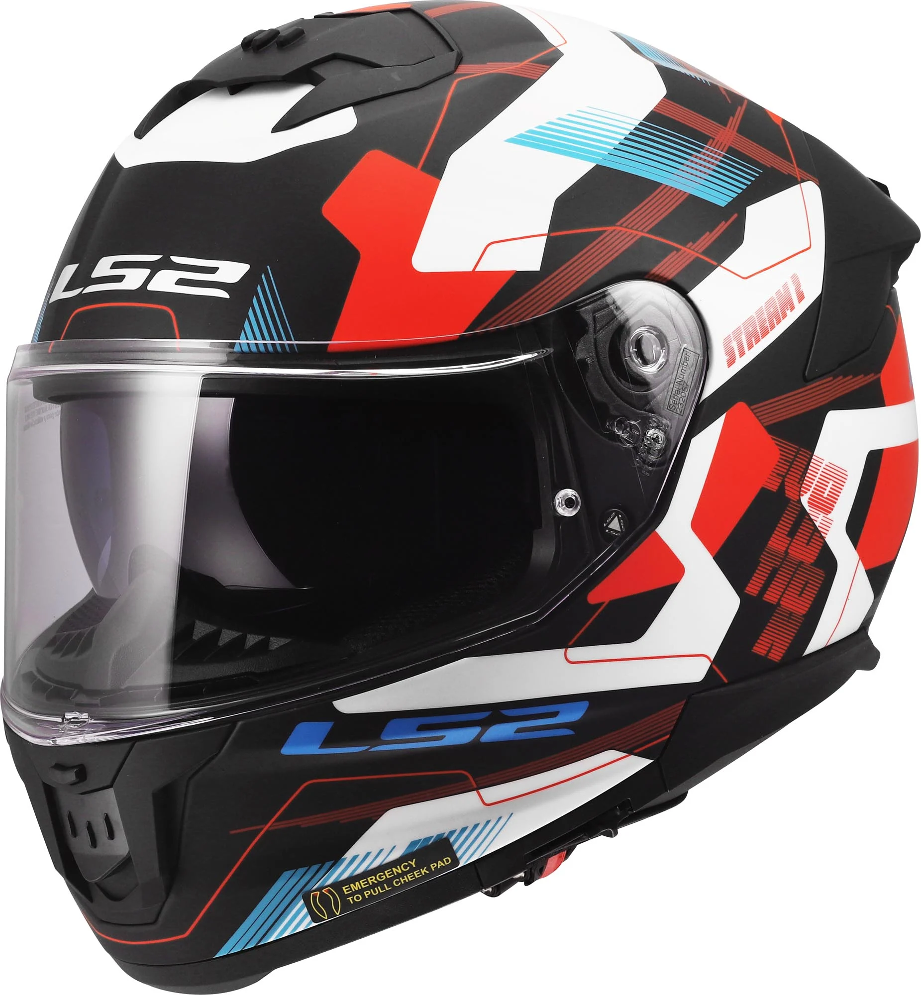 LS2 FF808 Stream II Mika Helmet  white/blue/red
