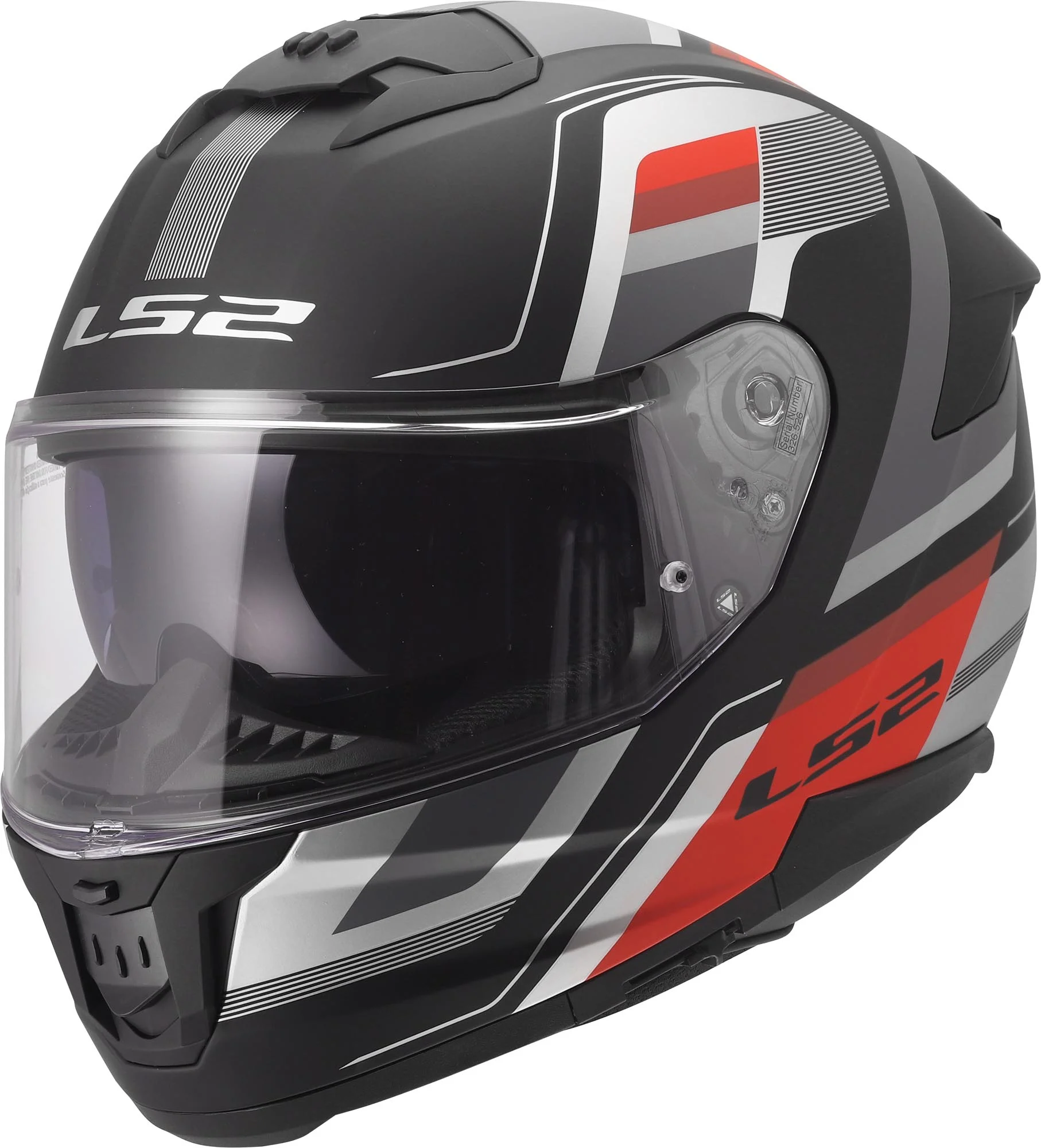 LS2 FF808 Stream II Vintage Matt Helmet  black/grey/red