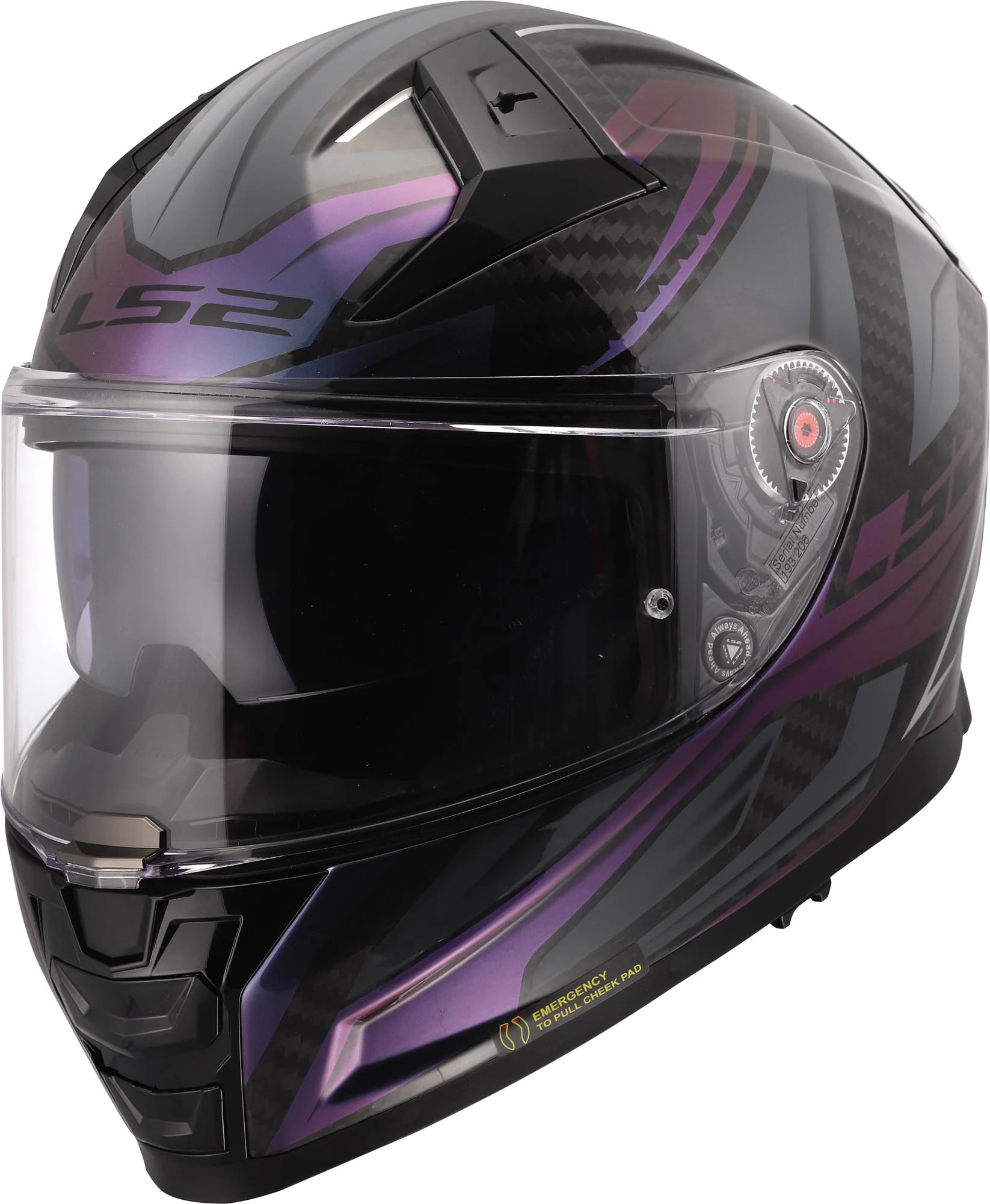 LS2 FF811 Vector II Carbon Savage Helmet  grey/white/red