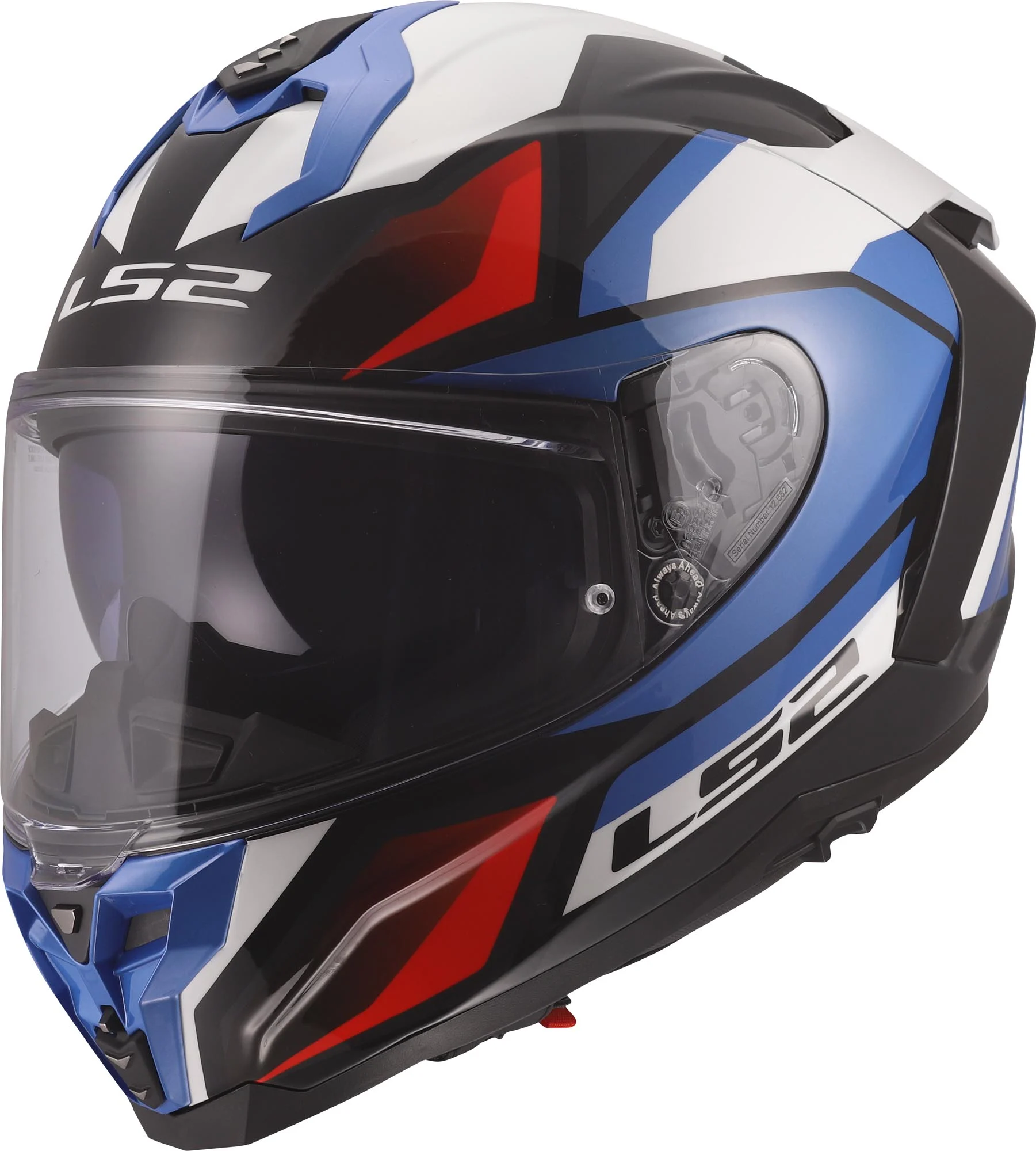 LS2 FF817 Challenger II Viper Helmet  white/blue/red