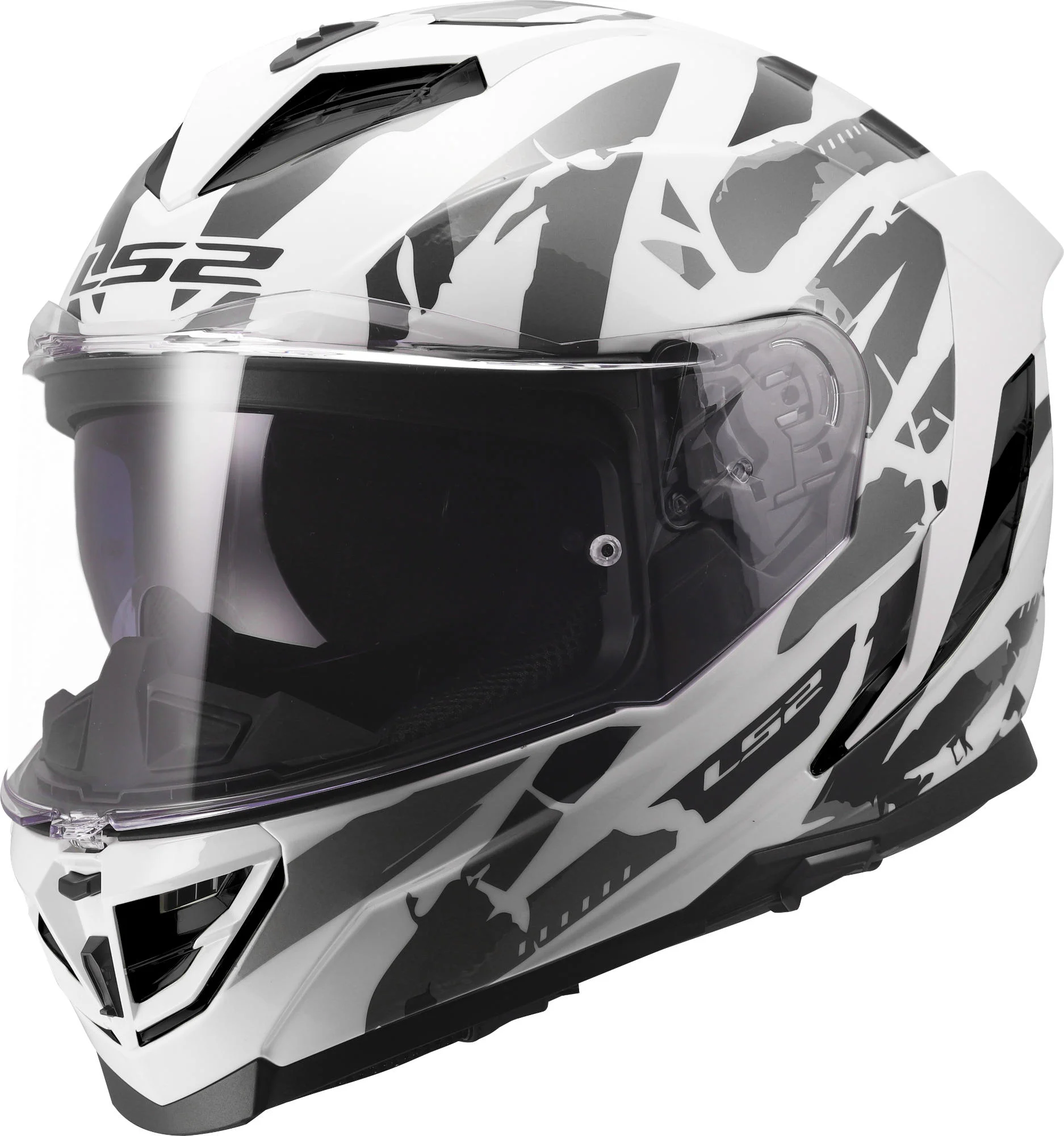 LS2 FF818 Storm III Kaos Helmet  white/grey