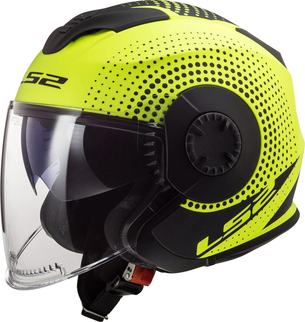 LS2 OF570 Verso Spin Jet Helmet yellow/black