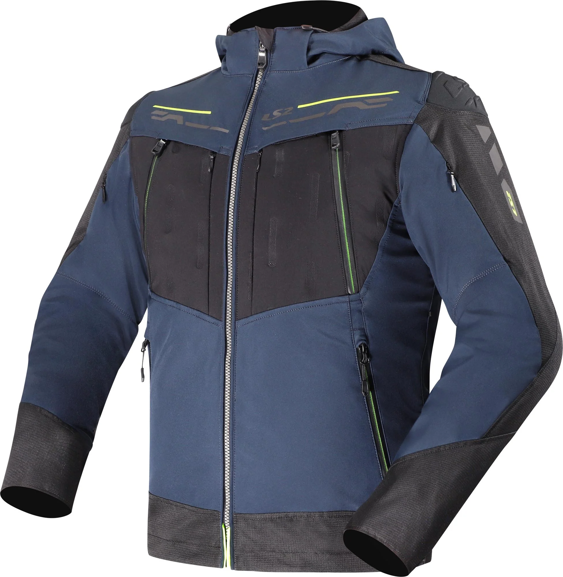 LS2 Zirconium Evo waterproof Motorcycle Textile Jacket blue/black/yellow