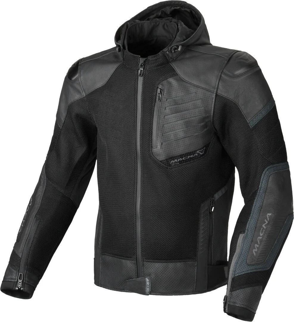 Macna Risant perforated Motorcycle Leather / Textile Jacket black