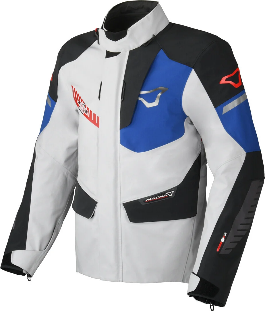 Macna Synchrone waterproof Motorcycle Textile Jacket light grey/black
