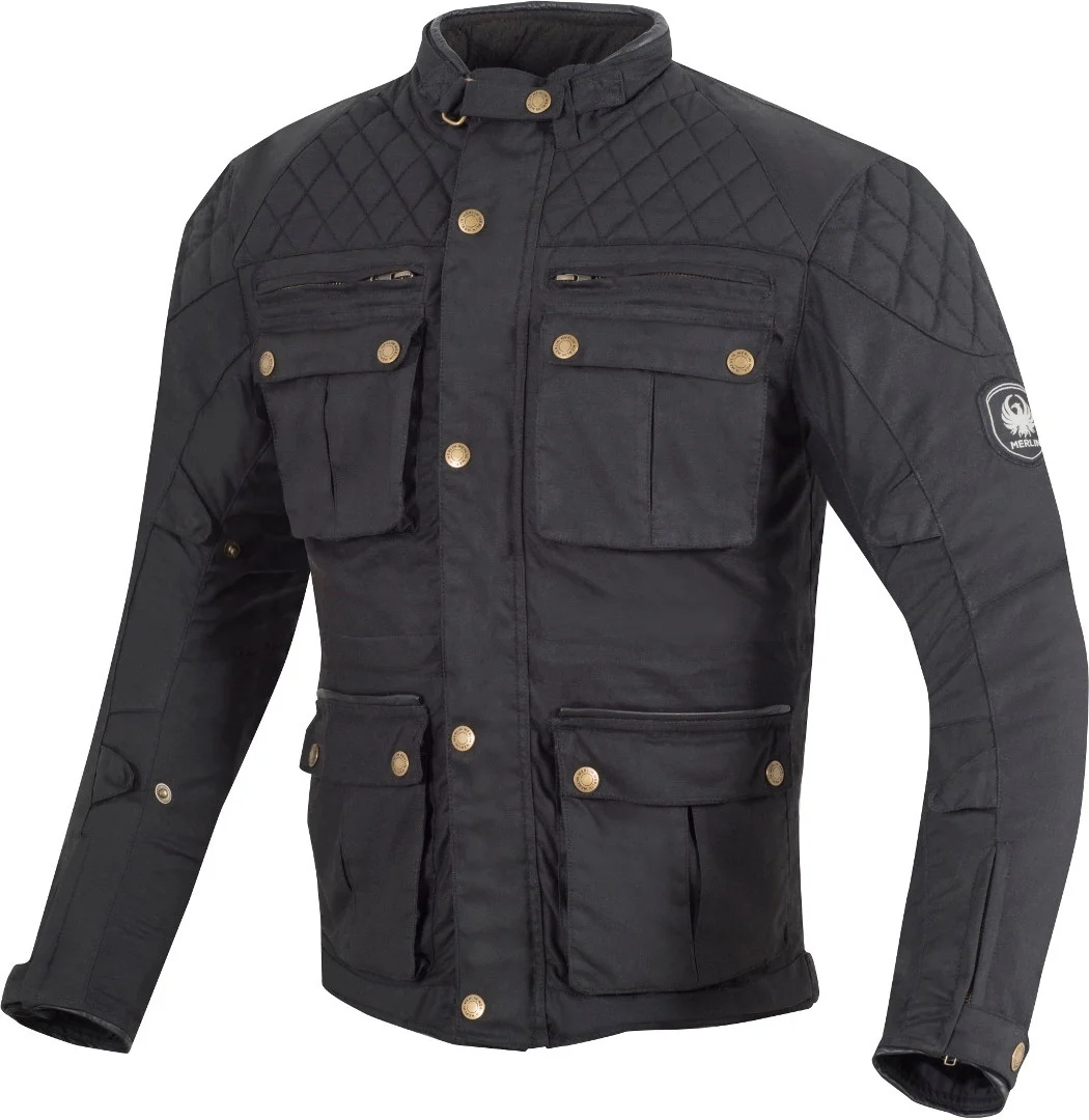 Merlin Edale Motorcycle Waxed Jacket black