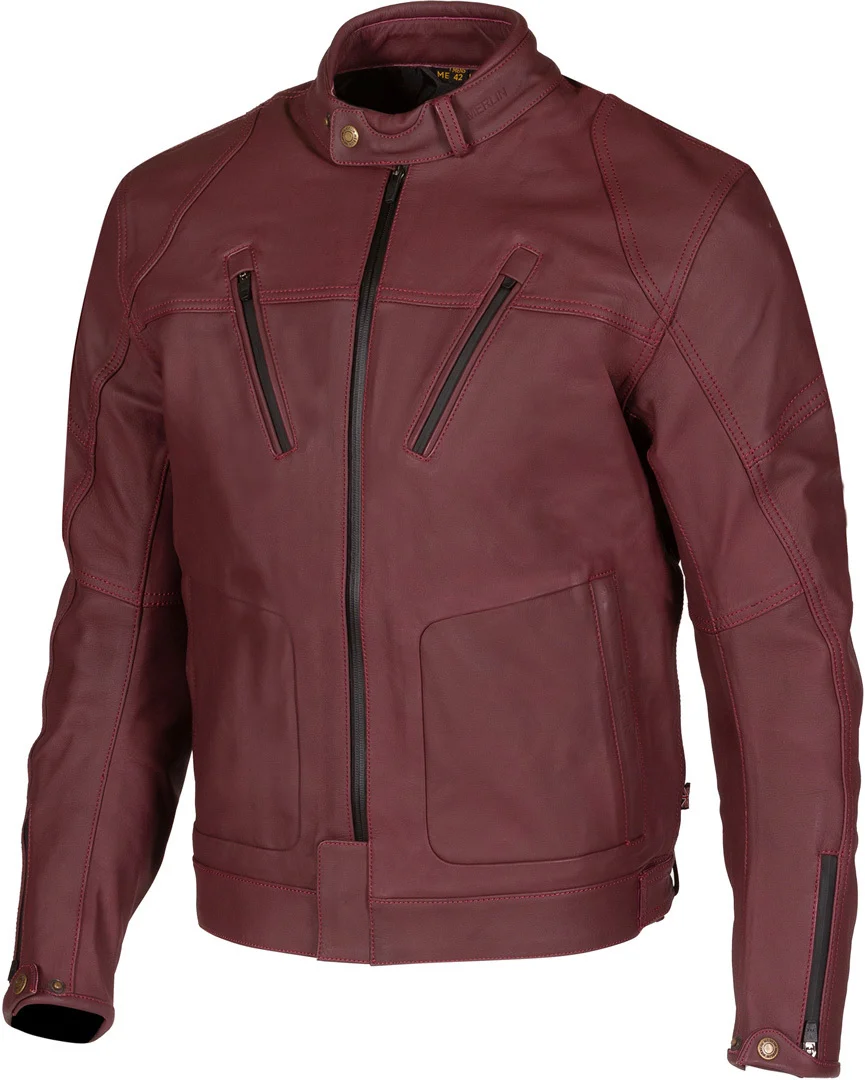 Merlin Gable II waterproof Motorcycle Leather Jacket dark red