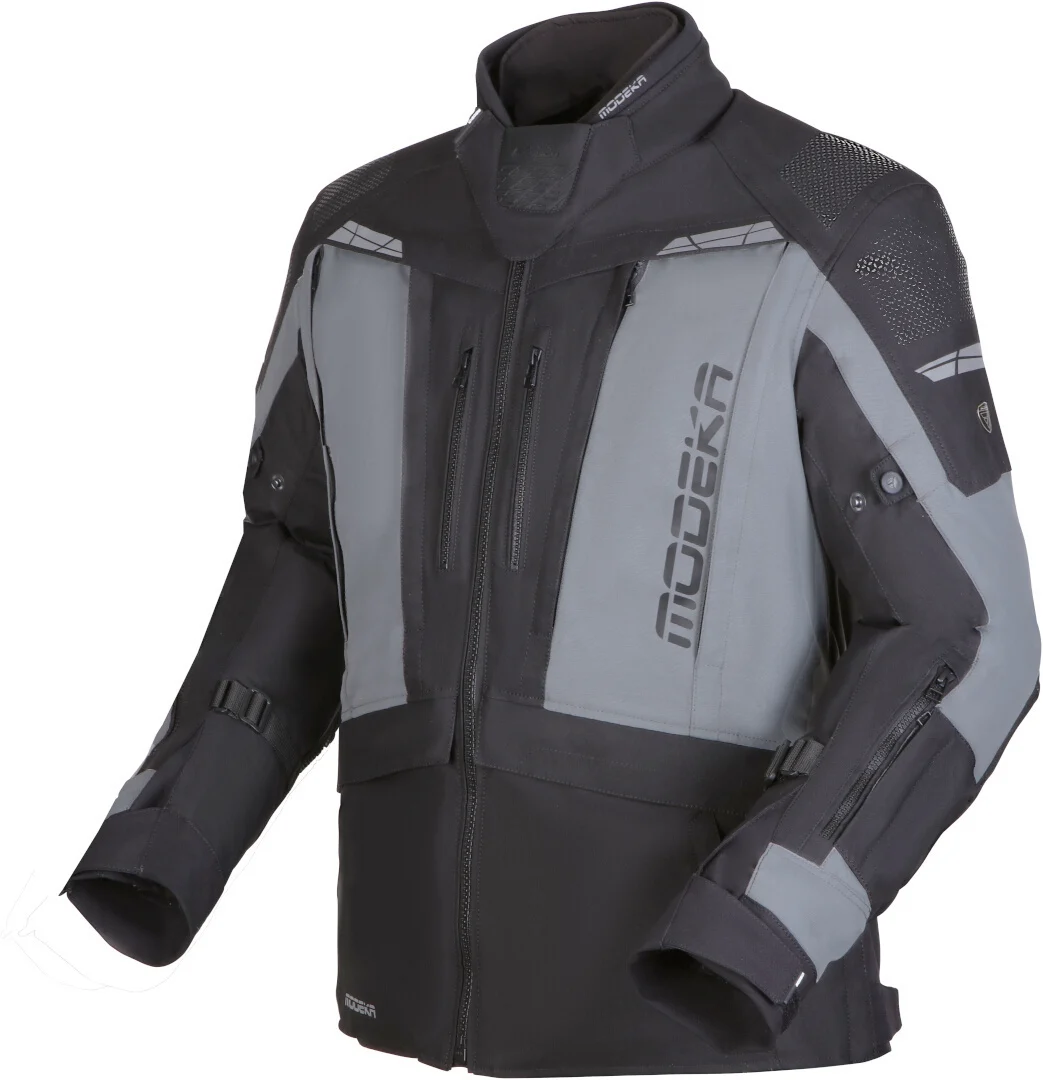 Modeka Hydron waterproof Motorcycle Textile Jacket black/grey