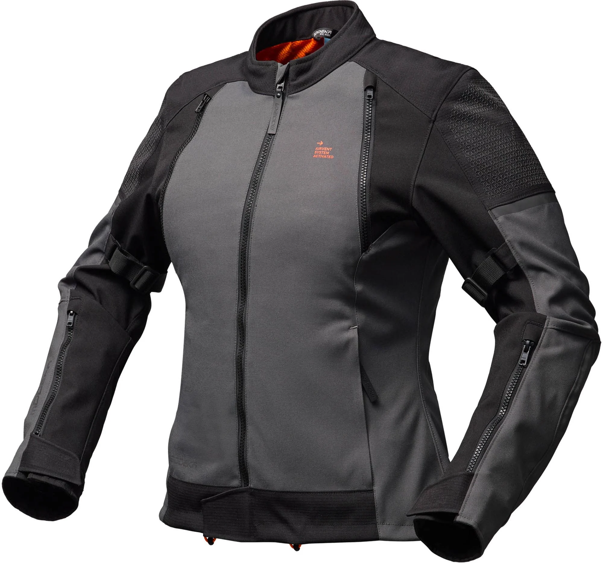 Modeka Muva Ladies Motorcycle Textile Jacket dark grey/black