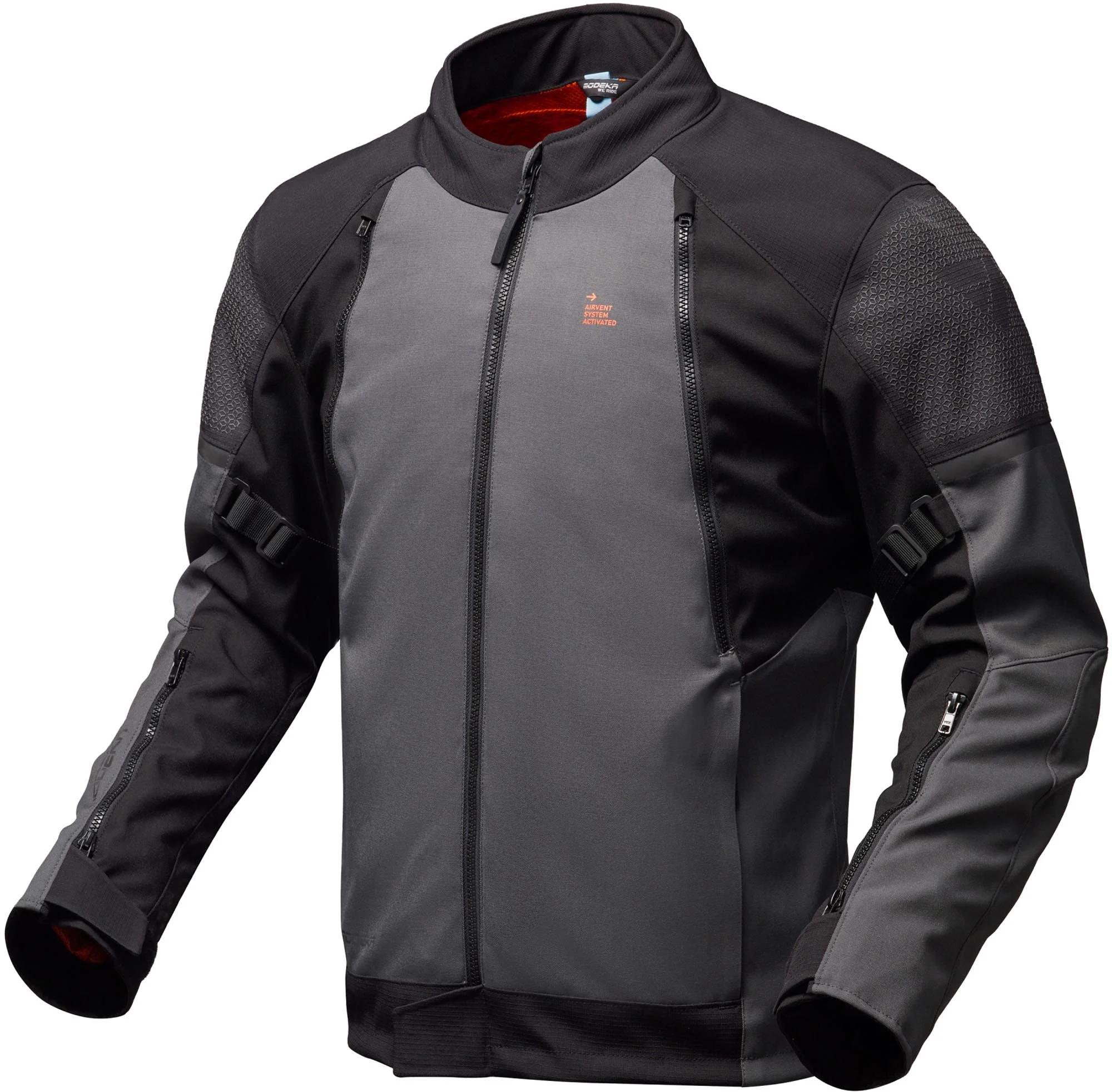 Modeka Muva Motorcycle Textile Jacket dark grey/black