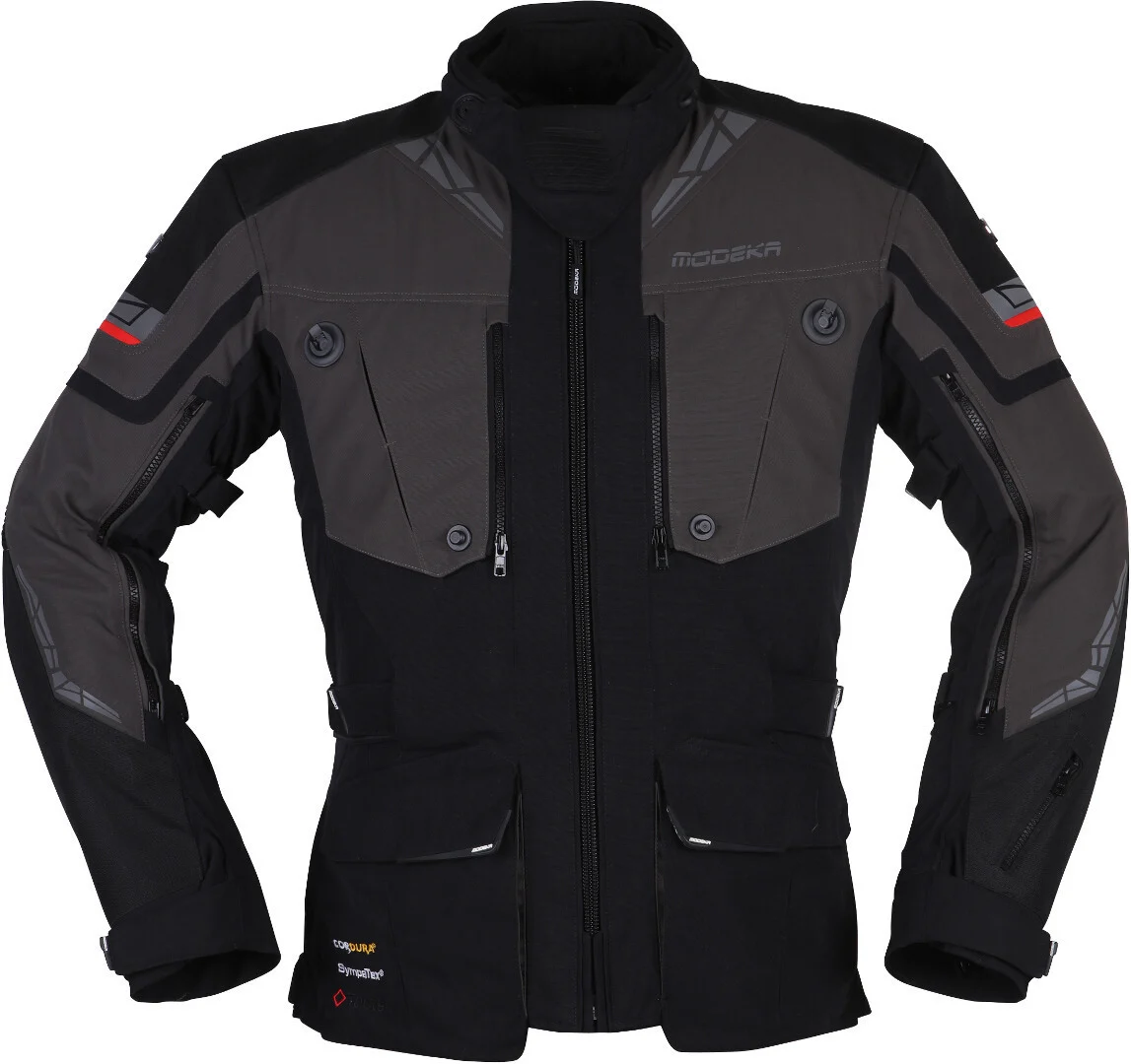 Modeka Panamericana 2 Motorcycle Textile Jacket black/grey