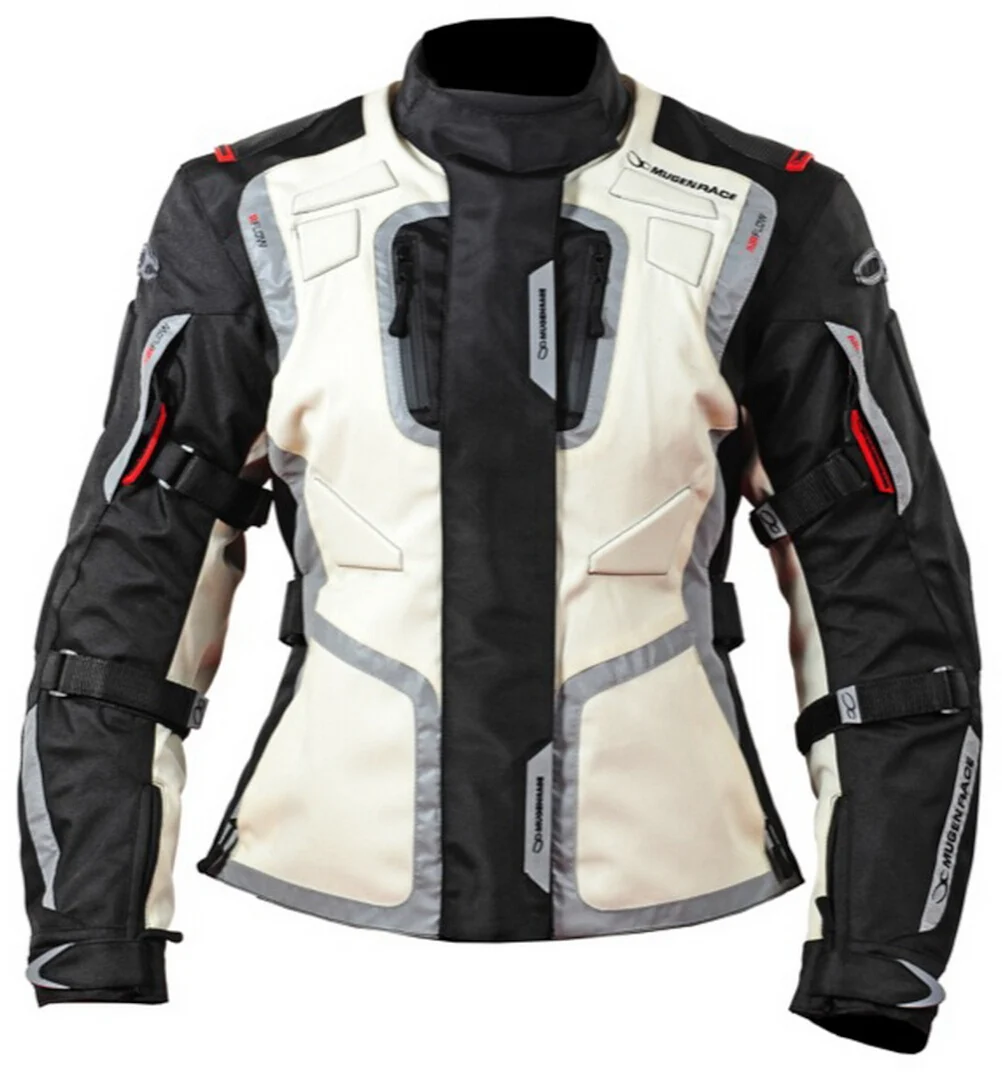 MUGENRACE Diane waterproof Ladies Motorcycle Textile Jacket black/beige