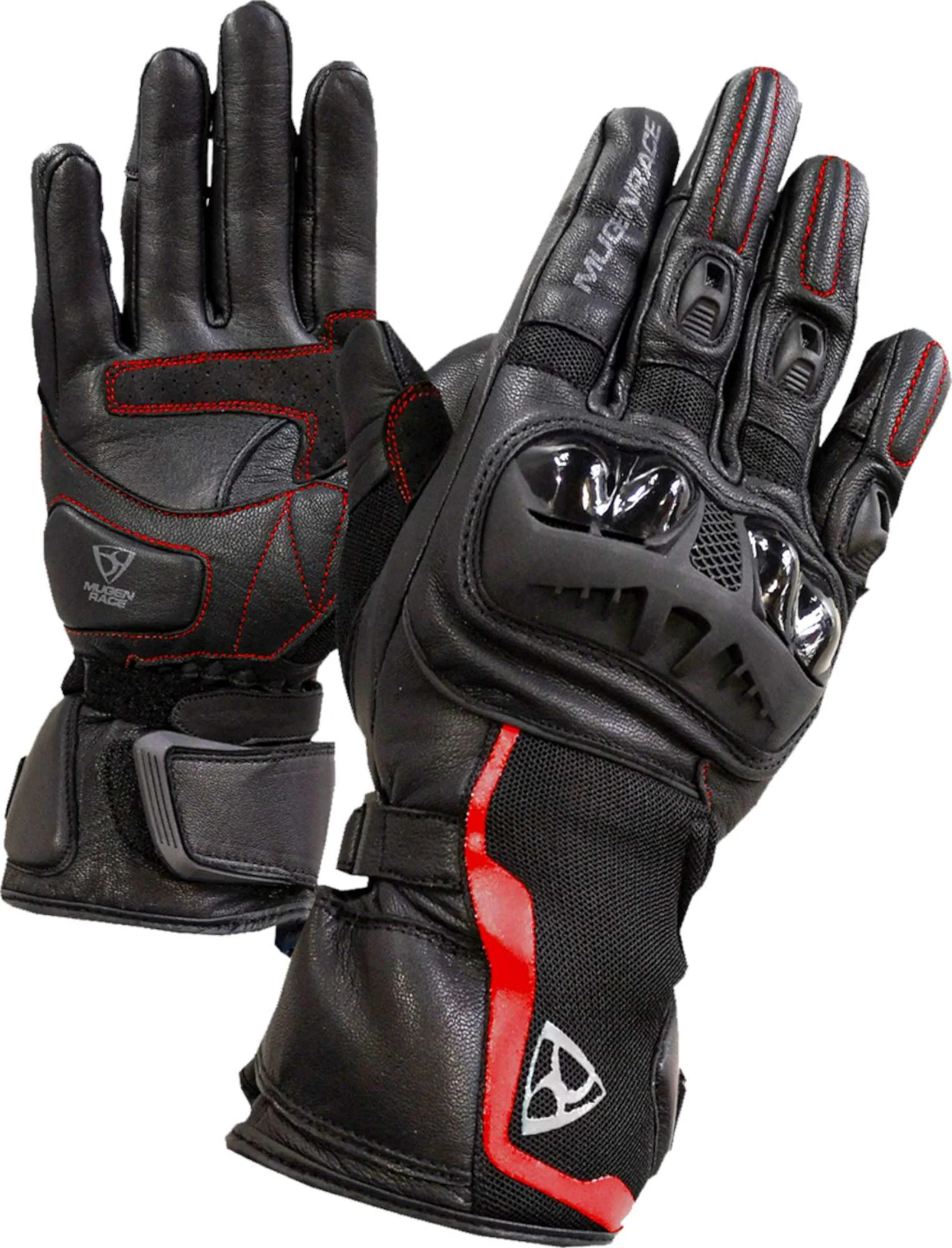 MUGENRACE Mak-I Touring Motor cycle Gloves black/red