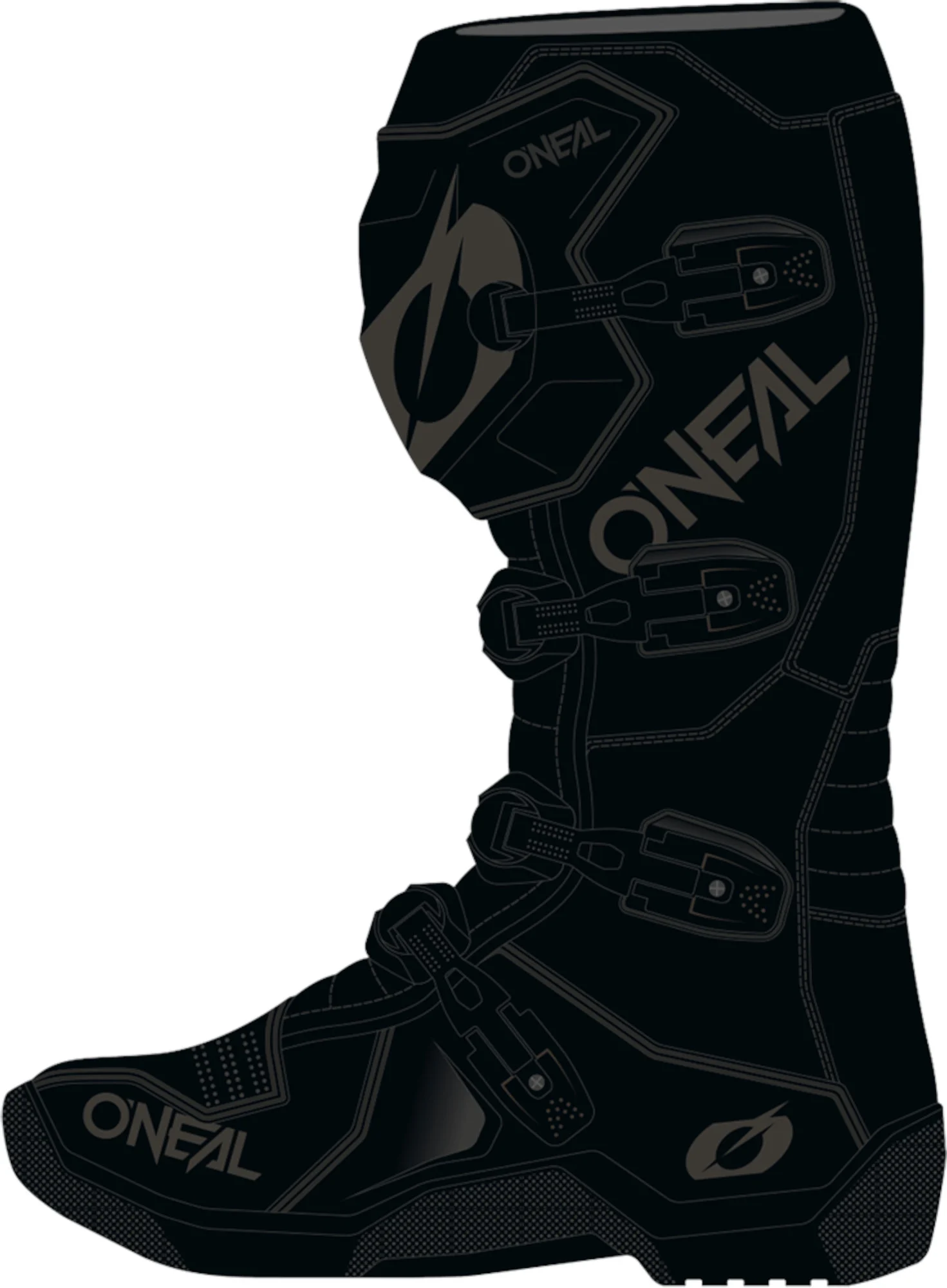 Oneal 3SRS Motocross Boots black/grey
