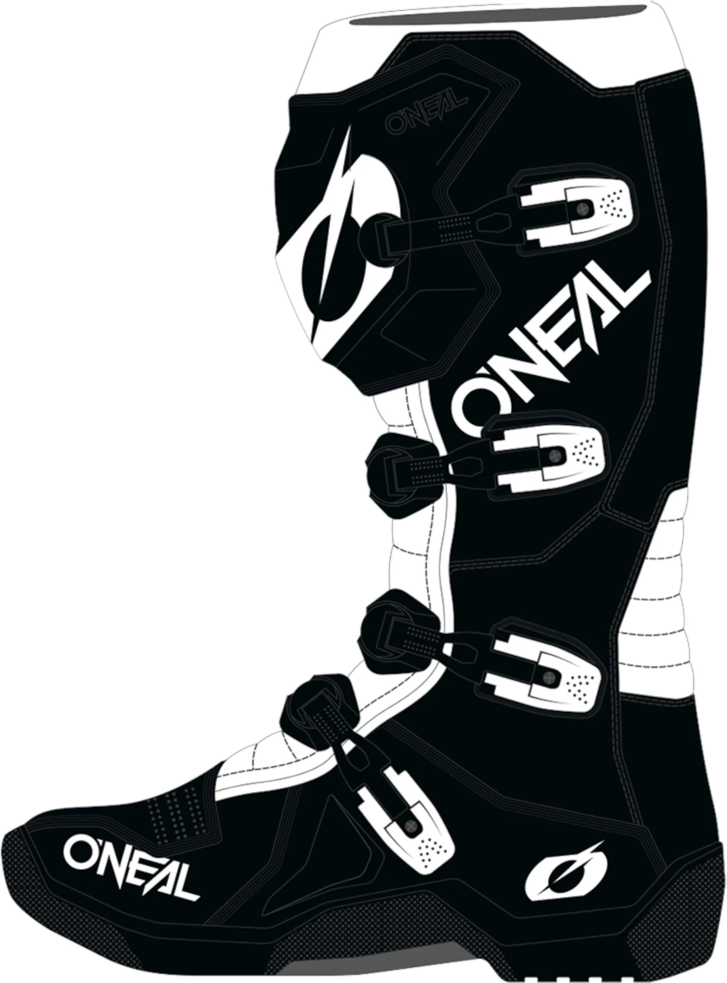 Oneal 3SRS Motocross Boots black/white
