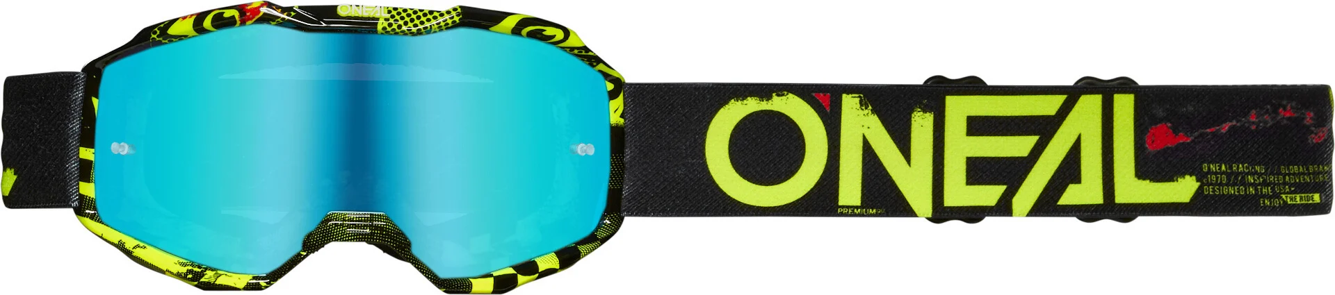 Oneal B-10 Attack Kids Motocross Goggles black/neon-yellow