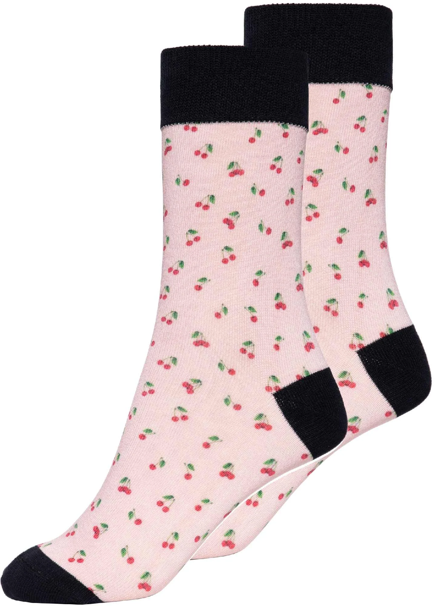 Queen Kerosin Cherry Ladies Socks pink