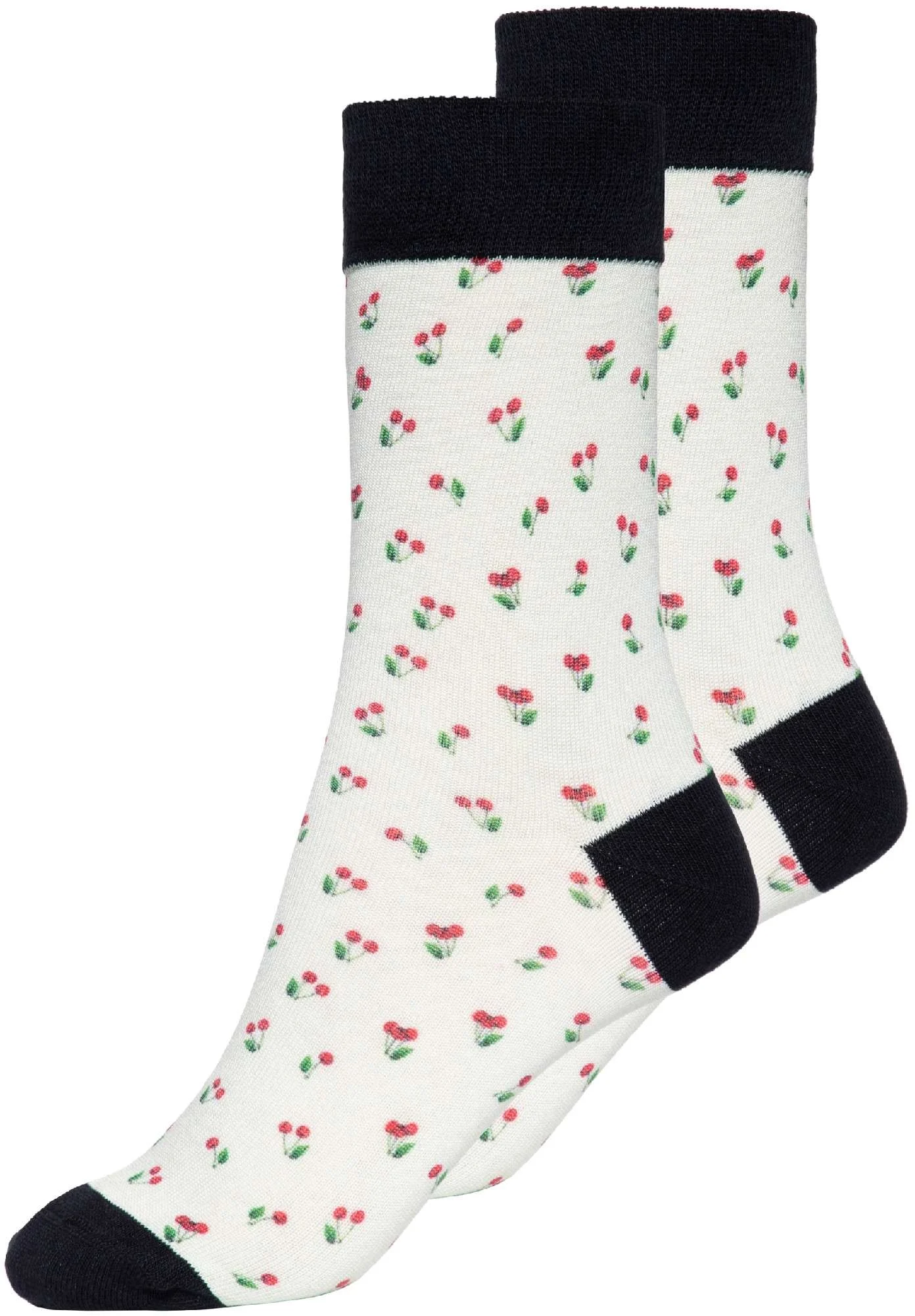 Queen Kerosin Cherry Ladies Socks white