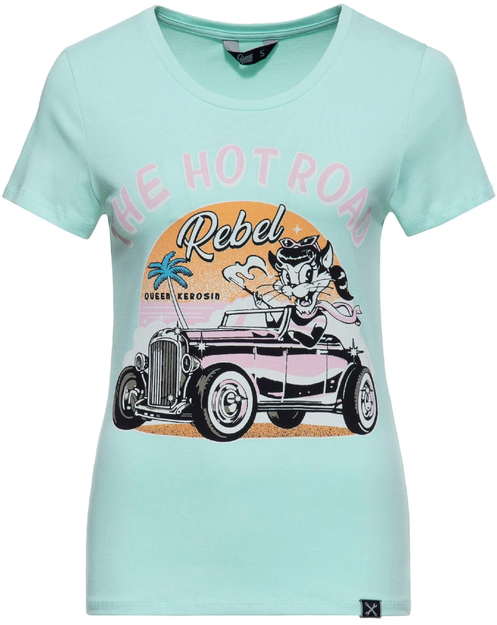 Queen Kerosin The Hot Road Rebel Ladies T-Shirt turquoise
