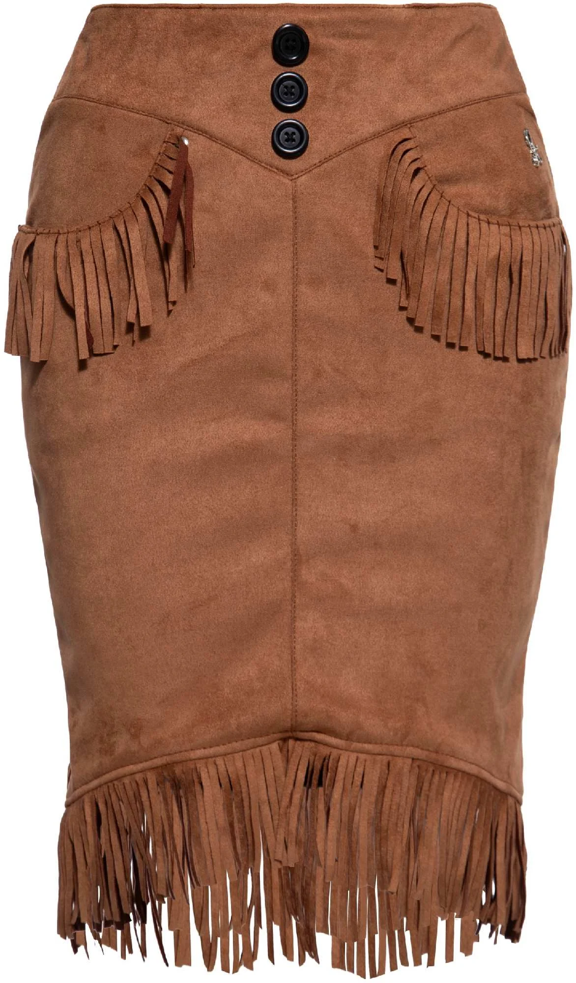 Queen Kerosin Western Ladies Skirt brown