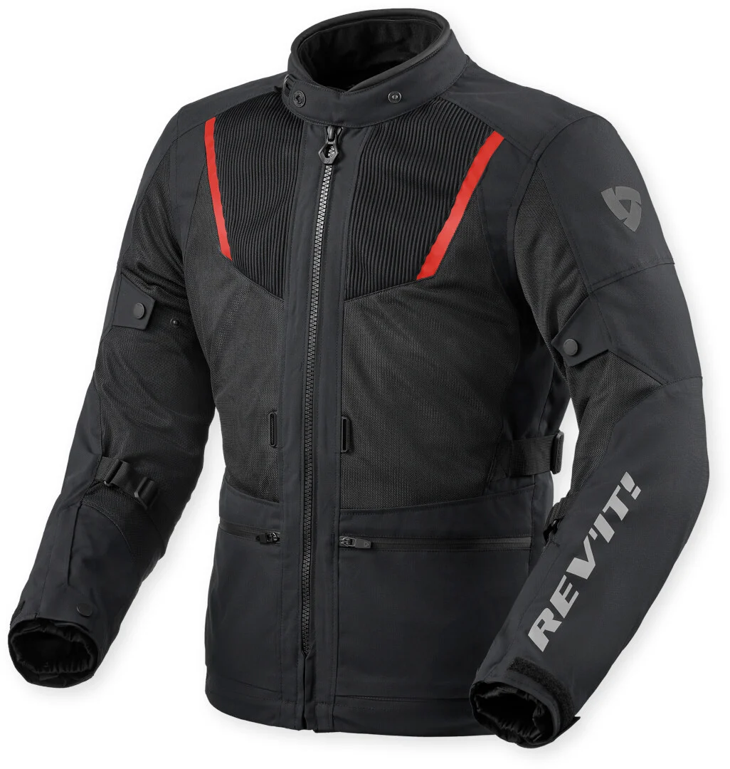 Revit Levante 2 H2O Motorcycle Textile Jacket dark grey/black/red