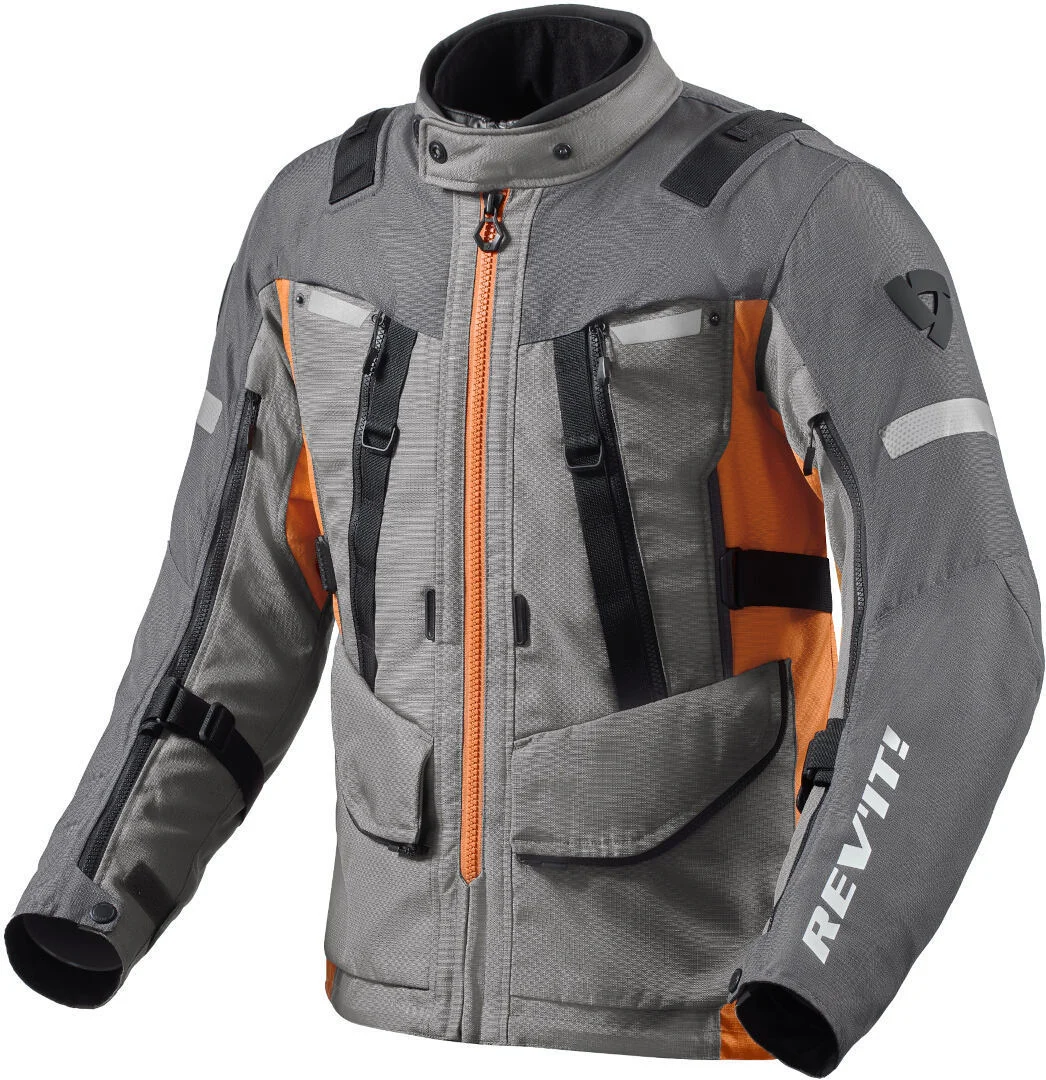 Revit Sand 4 H2O Motorcycle Textile Jacket grey/orange