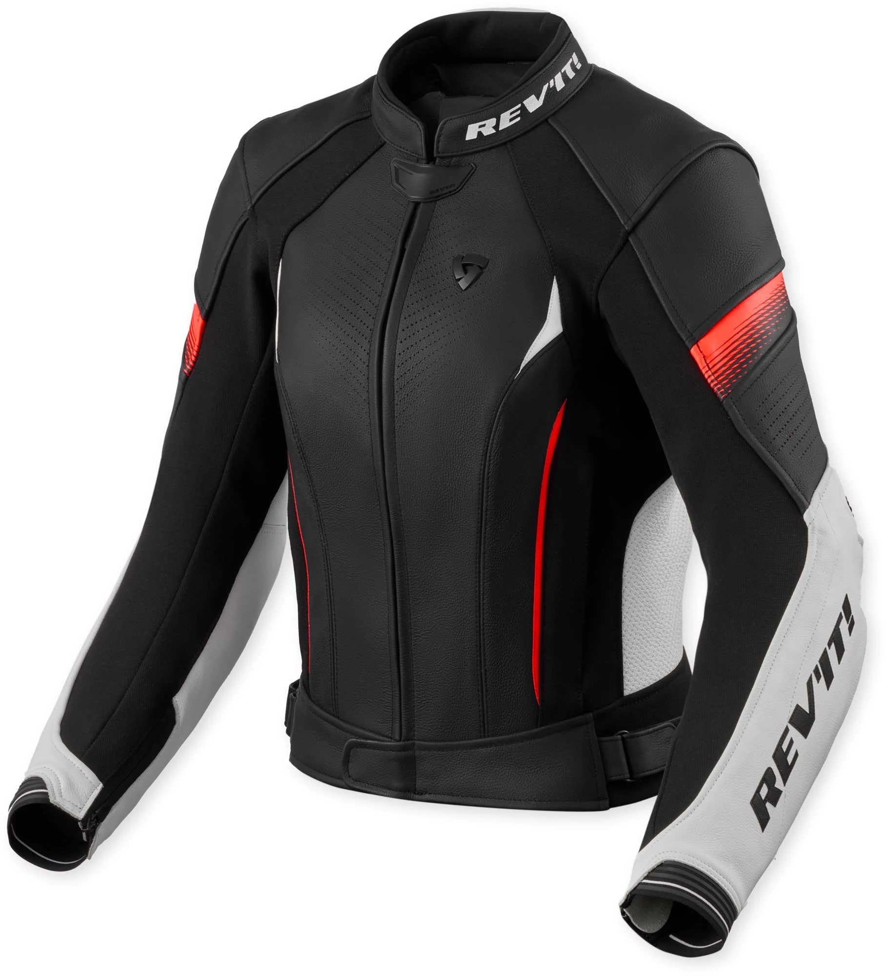 Revit Xena 4 Ladies Motorcycle Leather Jacket white/red