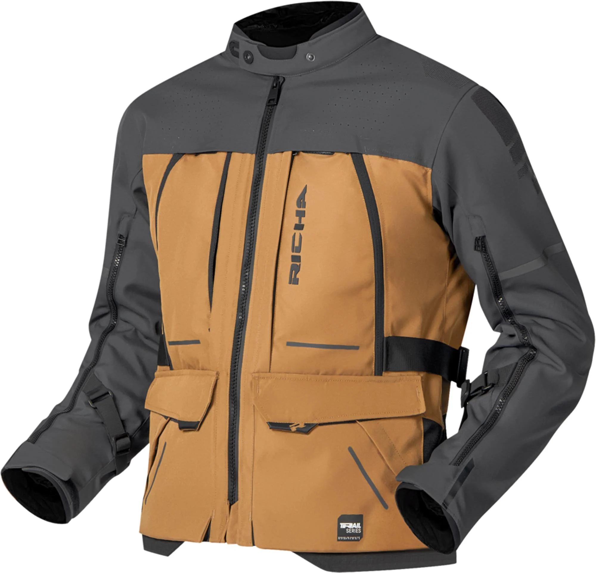 Richa Infinity 3 Adventure waterproof Motorcycle Textile Jacket brown/grey